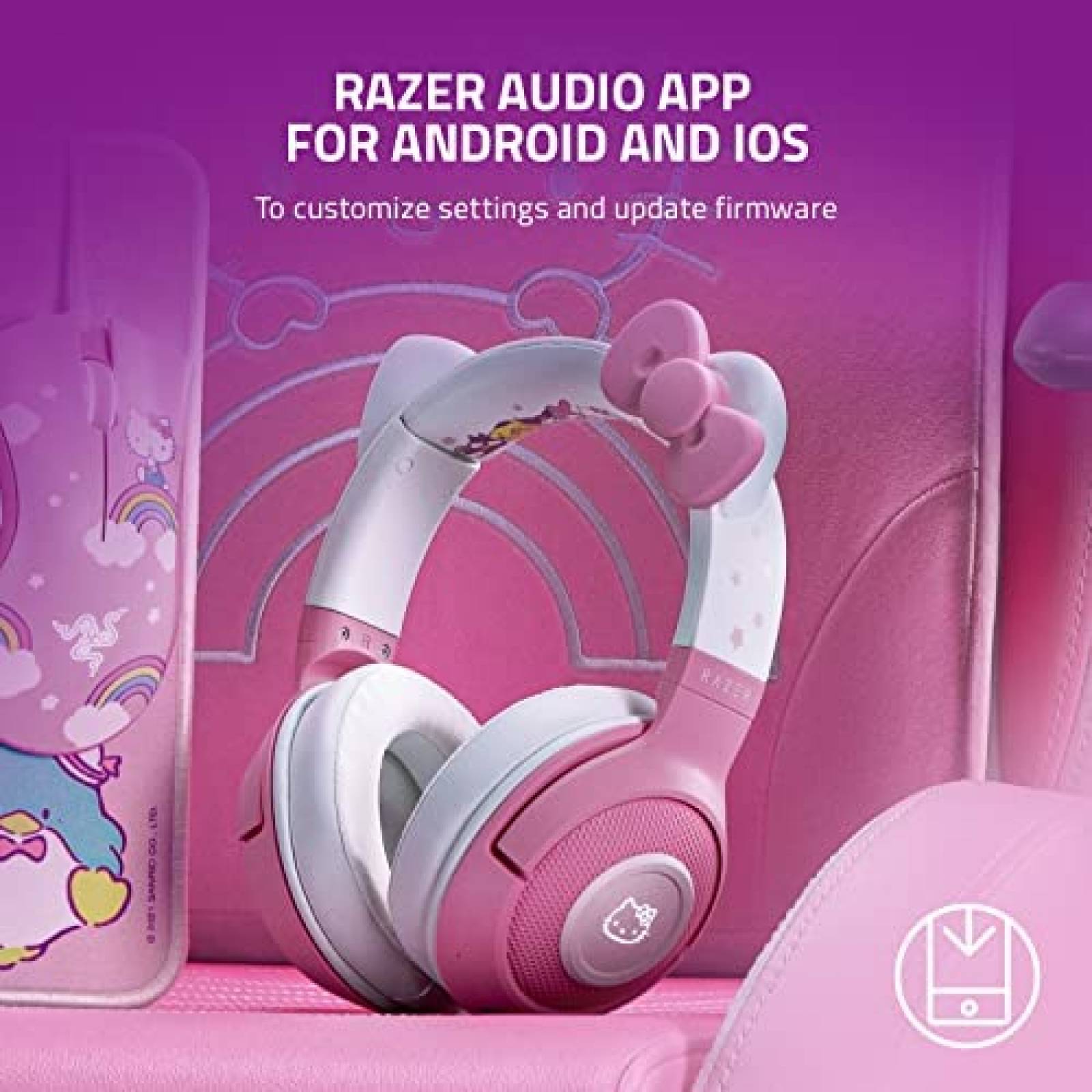 Headset Bluetooth Razer Kraken de Baja Latencia -Rosa