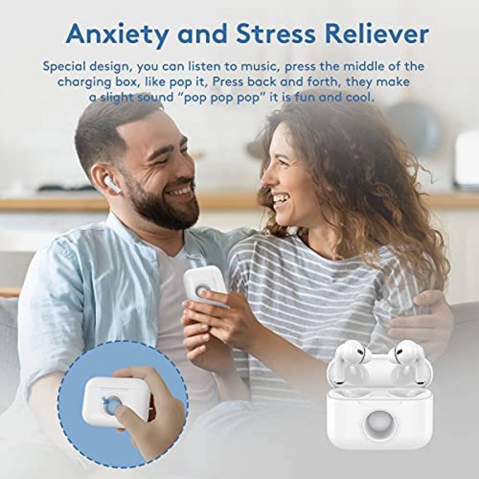 Auriculares Bluetooth 5.0 Chof IPX6 de Sonido 9D -Blanco