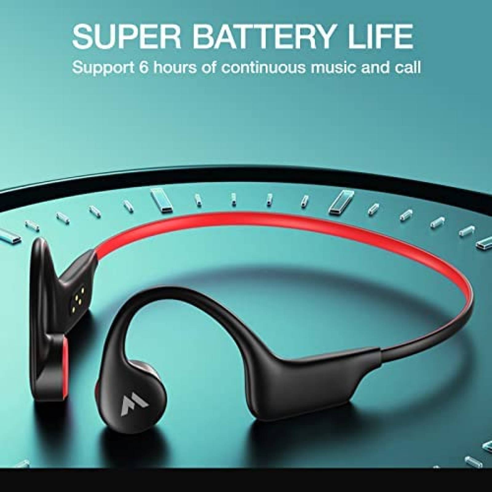 Auriculares de Collar Hostena Bluetooth 5.3 IP67 -Negro