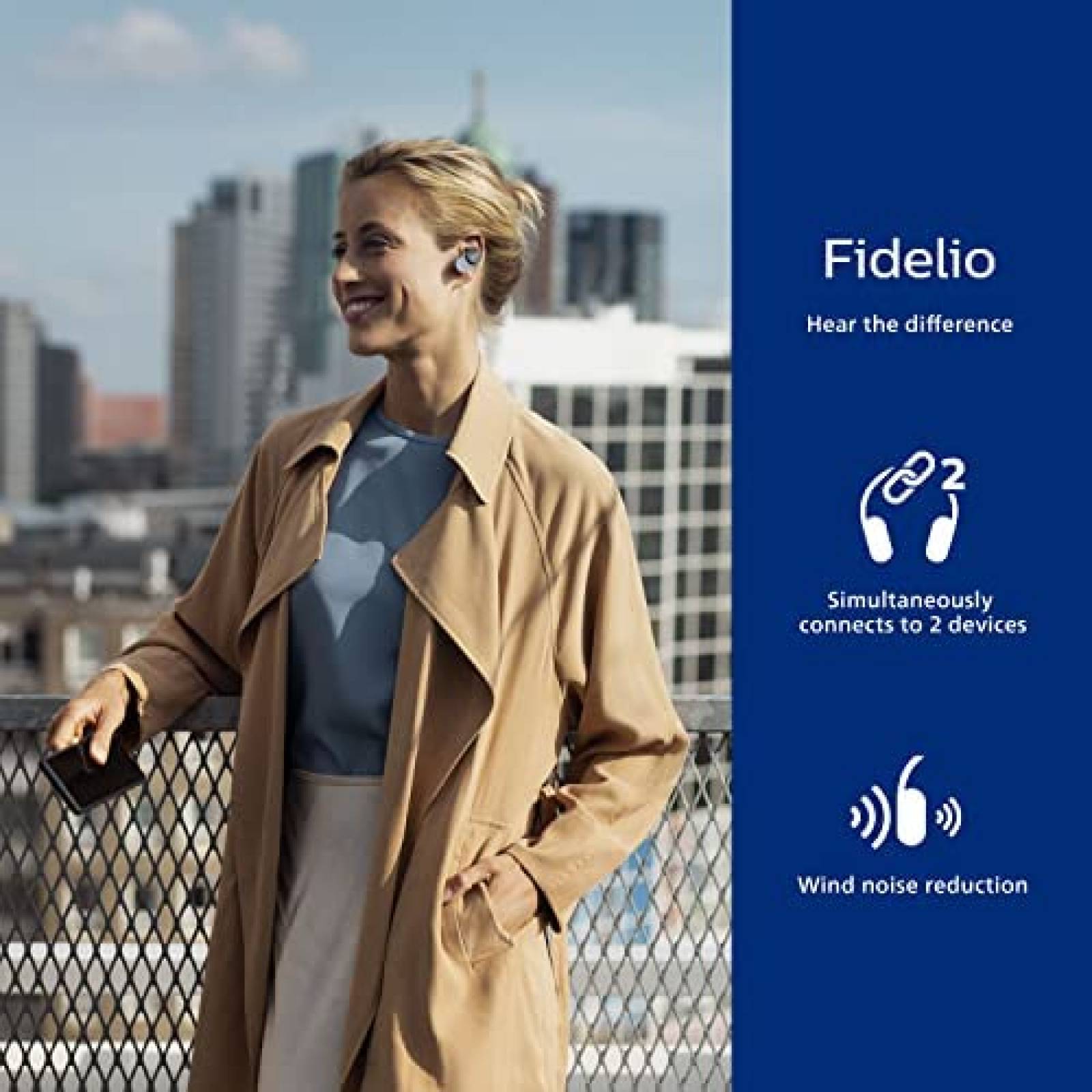 Auriculares Bluetooth Philips Fidelio T1 de 35H -Negro