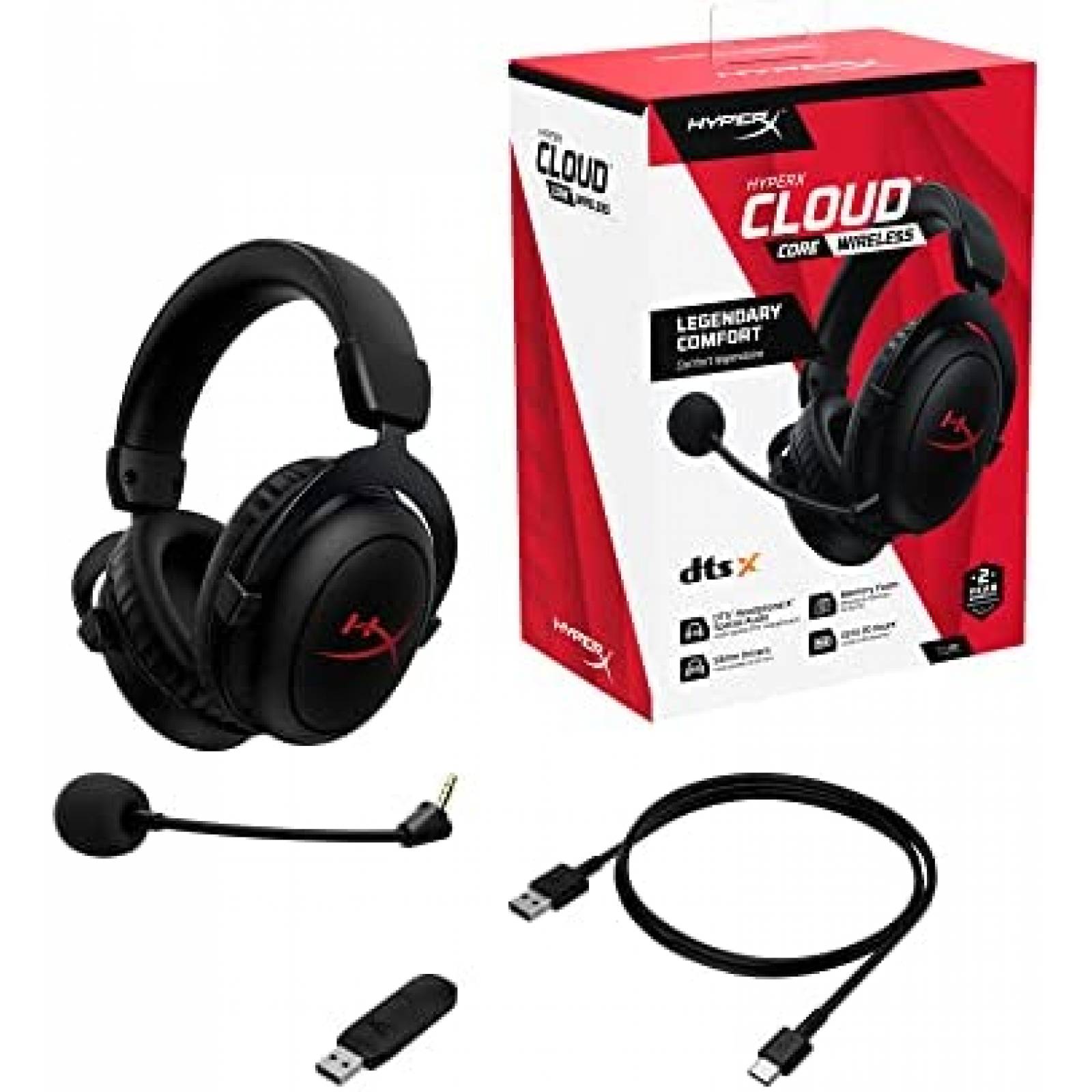 Hedset Bluetooth con Microfono HyperX Cloud Core -Negro