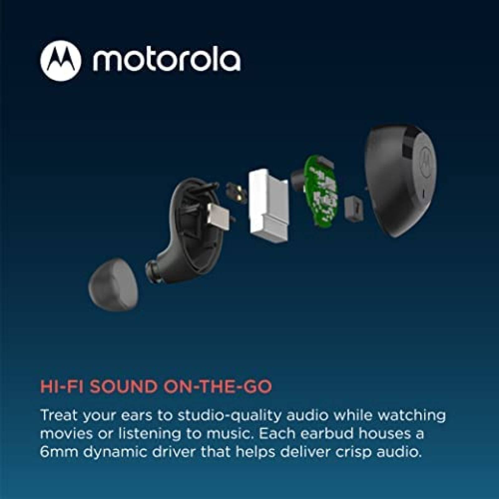 Auriculares Bluetooth 5.0 Motorola Sound IPX5 con Mic -Negro