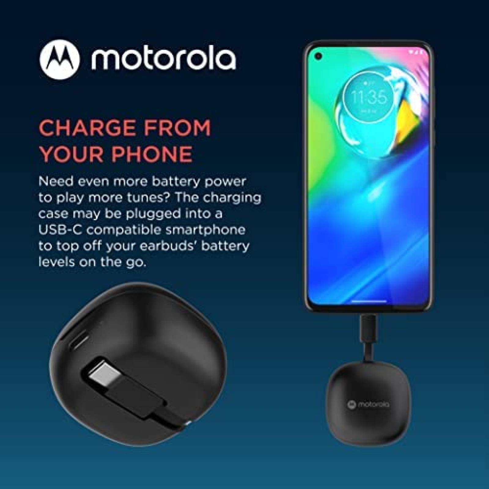 Auriculares Bluetooth 5.0 Motorola Sound IPX5 con Mic -Negro