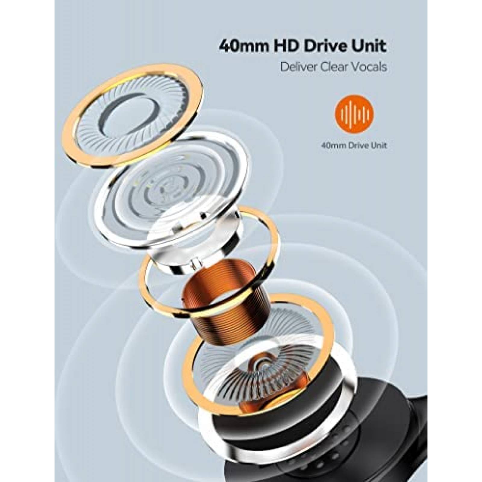 Auriculares TECKNET Inalambricos Plegables con Microfono