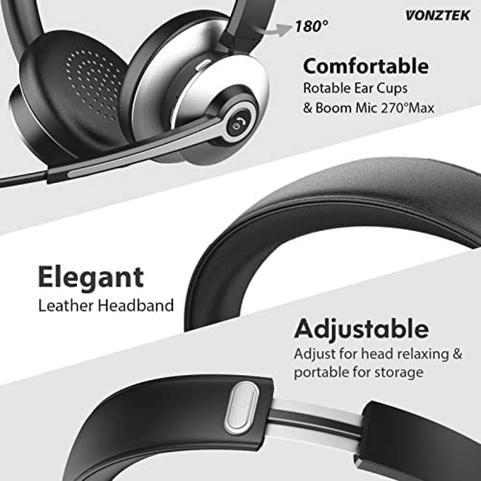 Auriculares Bluetooth Vonztek Microfono Cancelacion Ruido