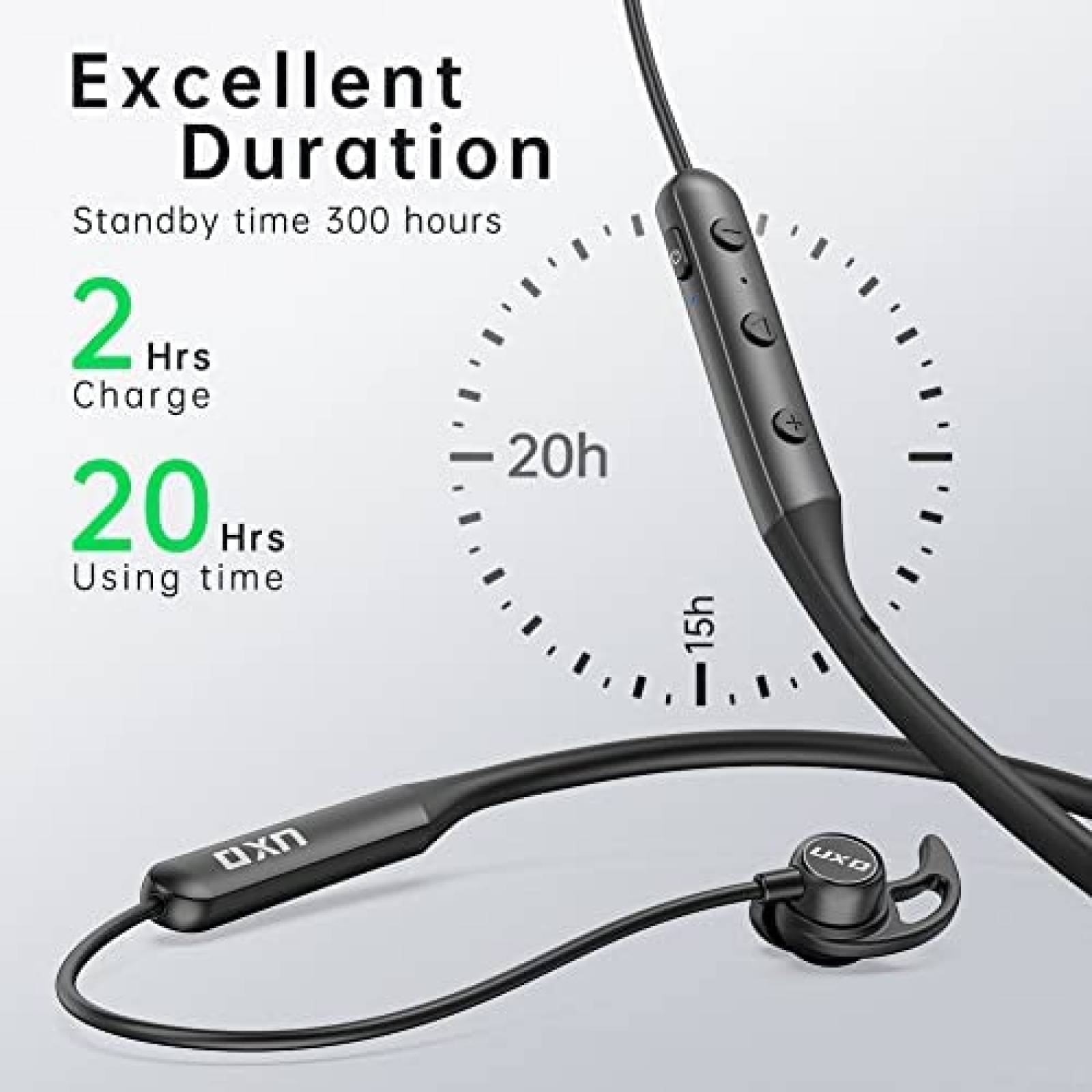 Auriculares UXD con Banda para el Cuello IPX6 Negro