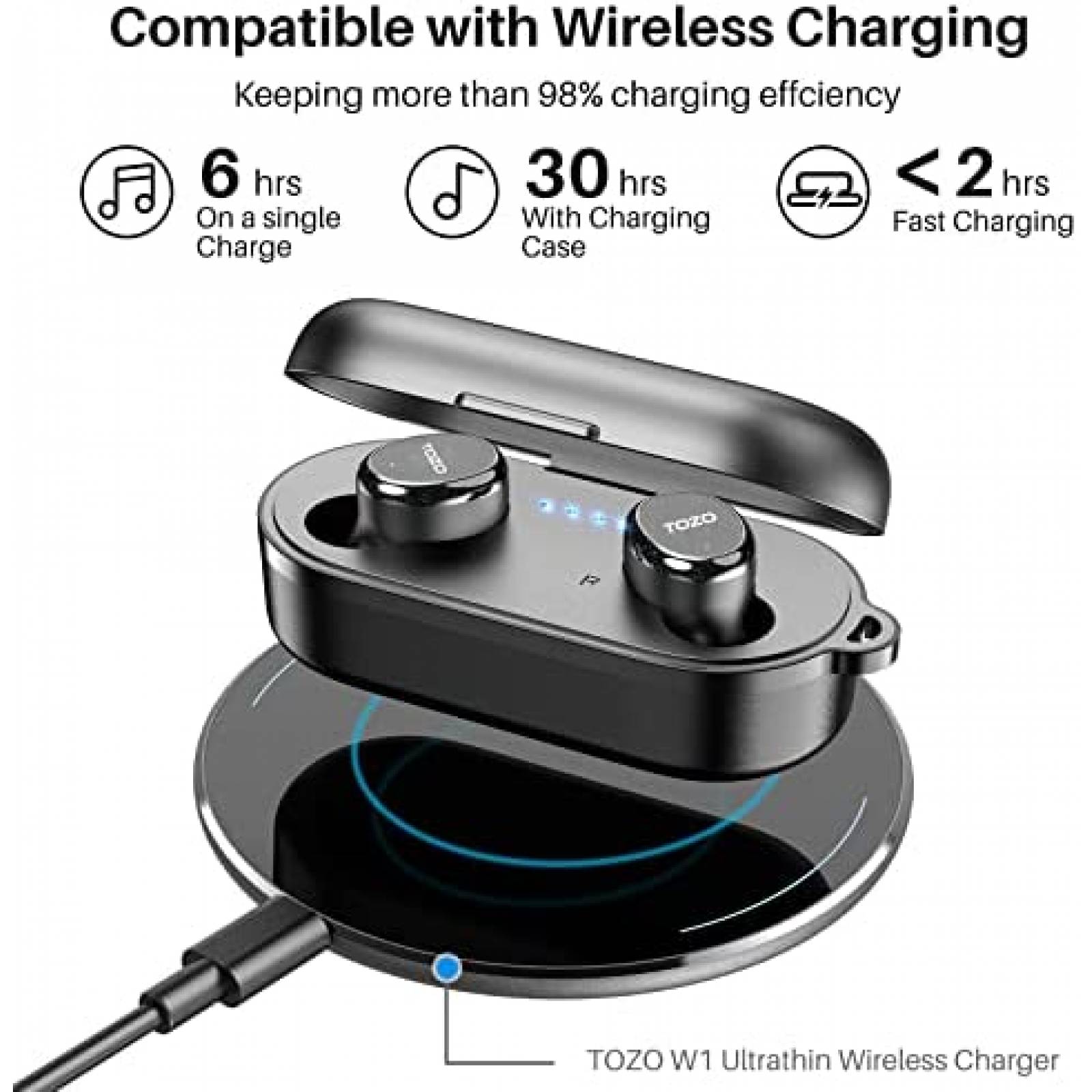 Audifonos Inalambricos TOZO T10S IPX8 Cancelacion de Sonido
