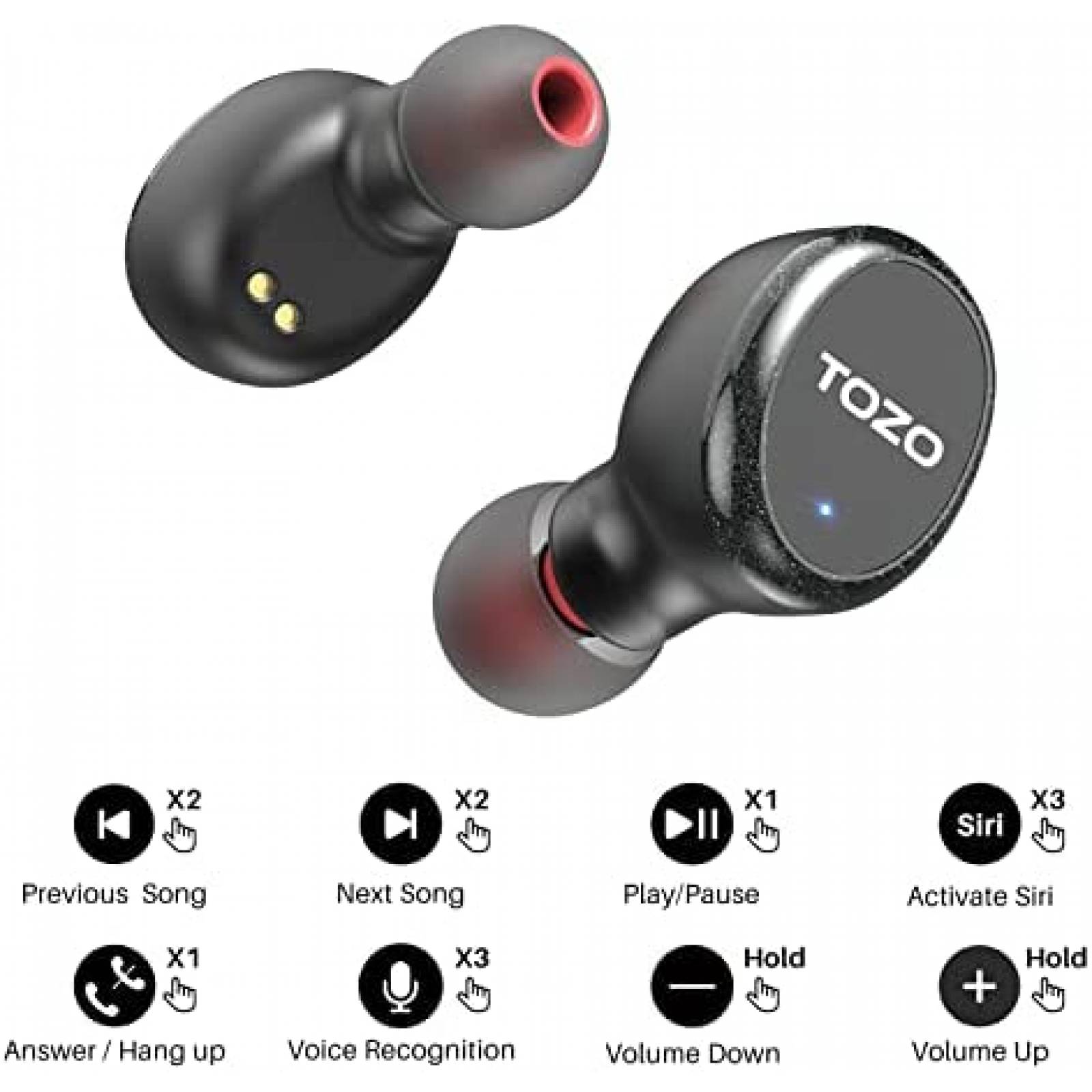 Audifonos Inalambricos TOZO T10S IPX8 Cancelacion de Sonido