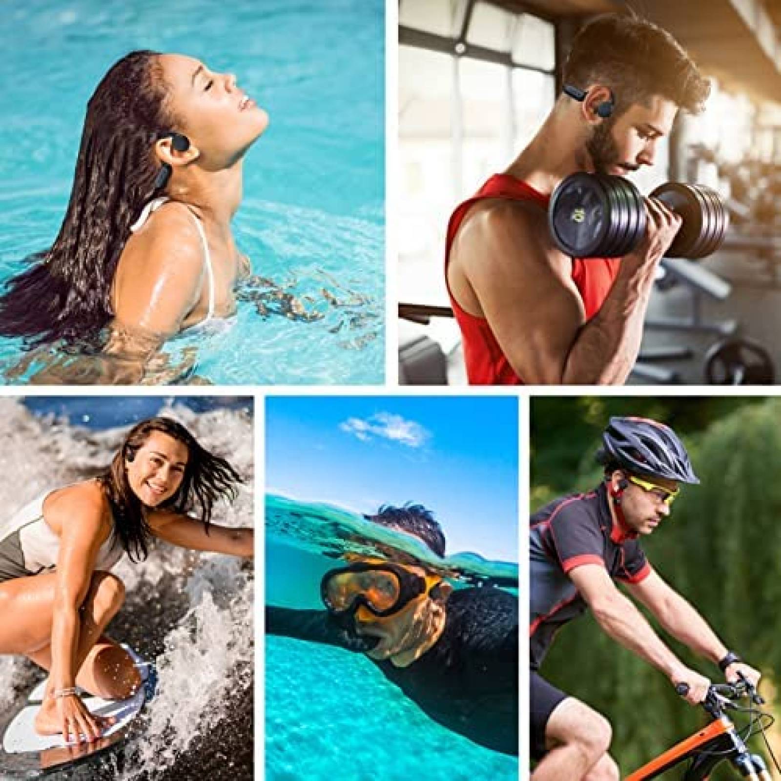 Audifonos Bluetooth HCMOBI IPX8 para Gimnasio -Negro