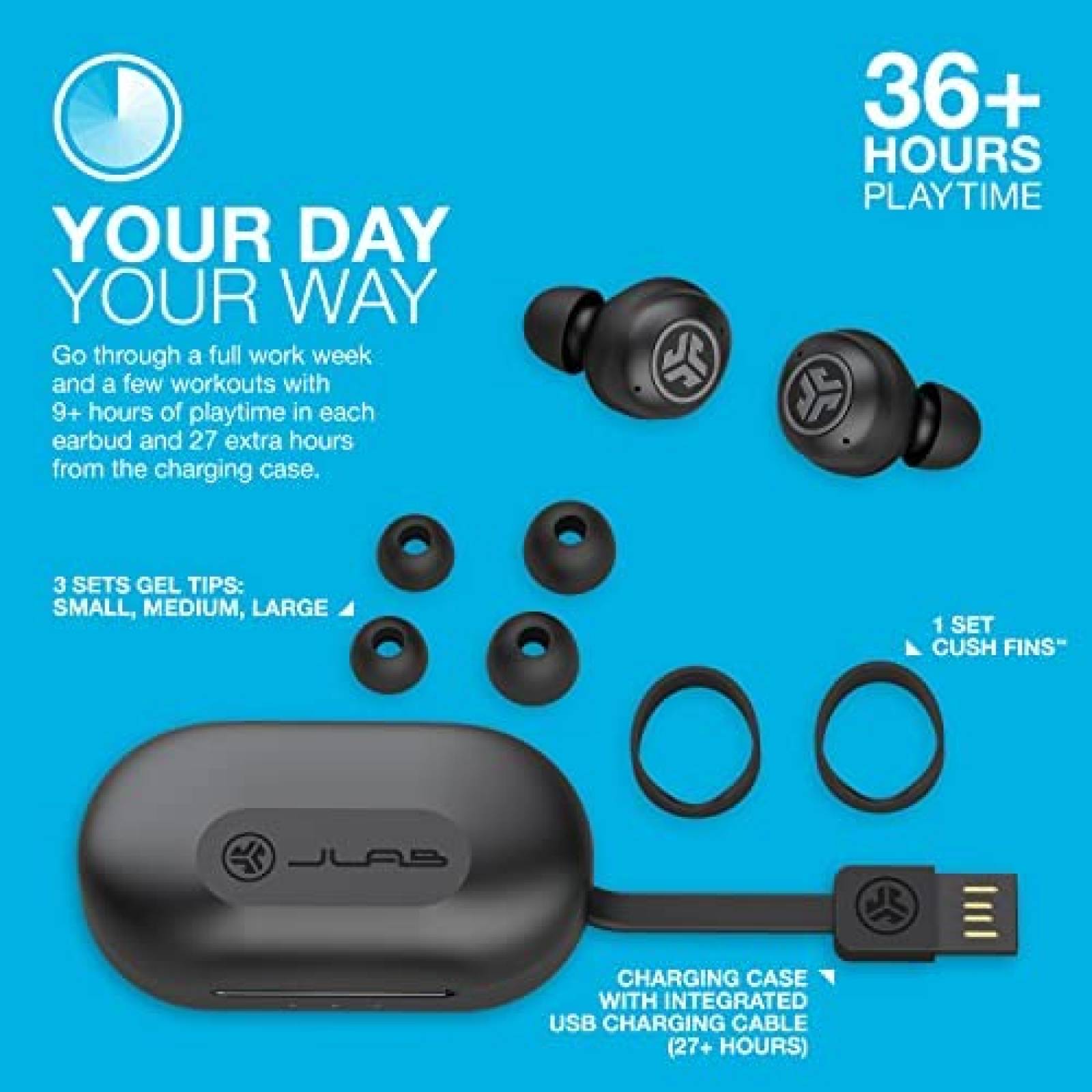 Auriculares JLab JBuds Air Pro Resistencia al Sudor