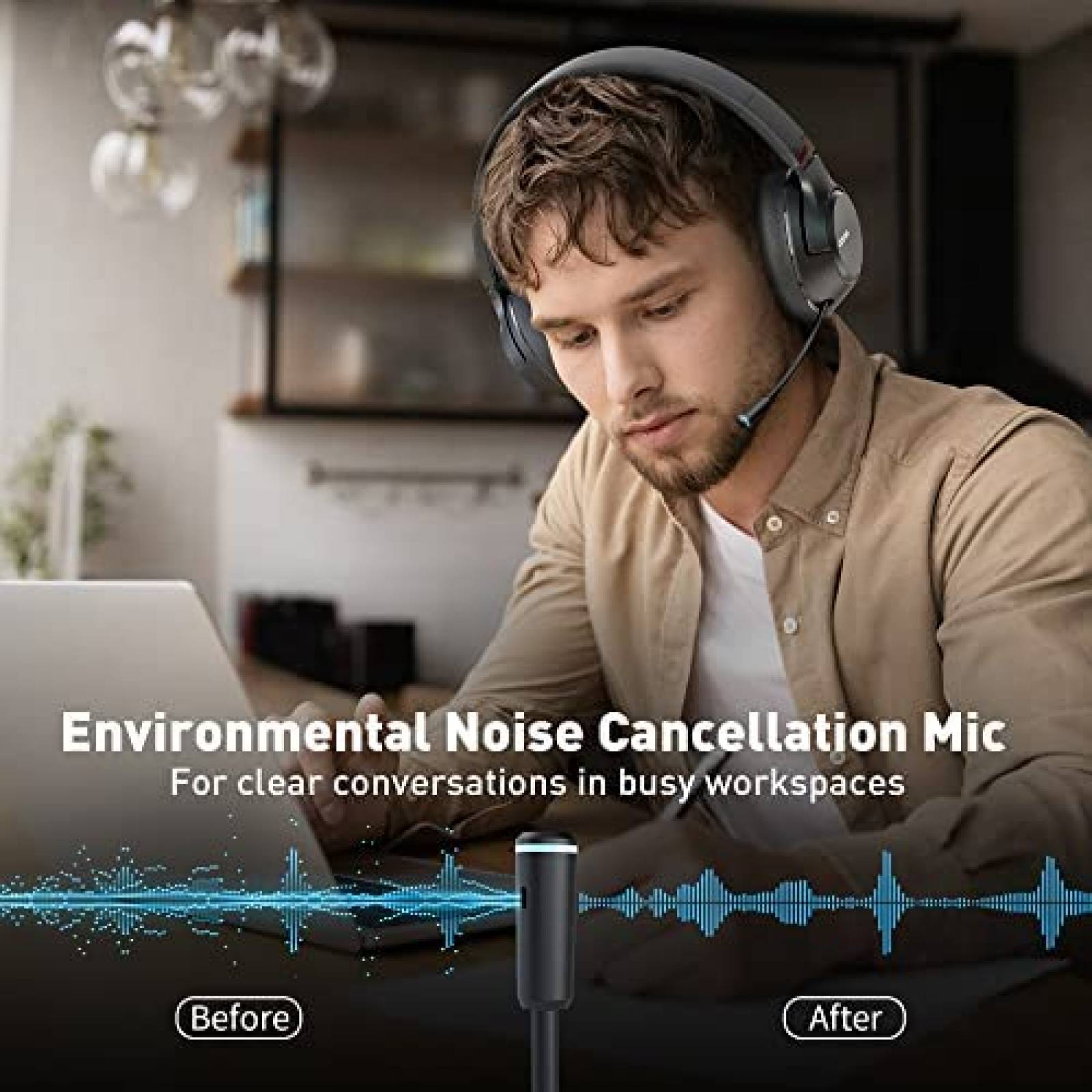 Audifonos Bluetooth COOSII Cancelacion De Ruido Microfono
