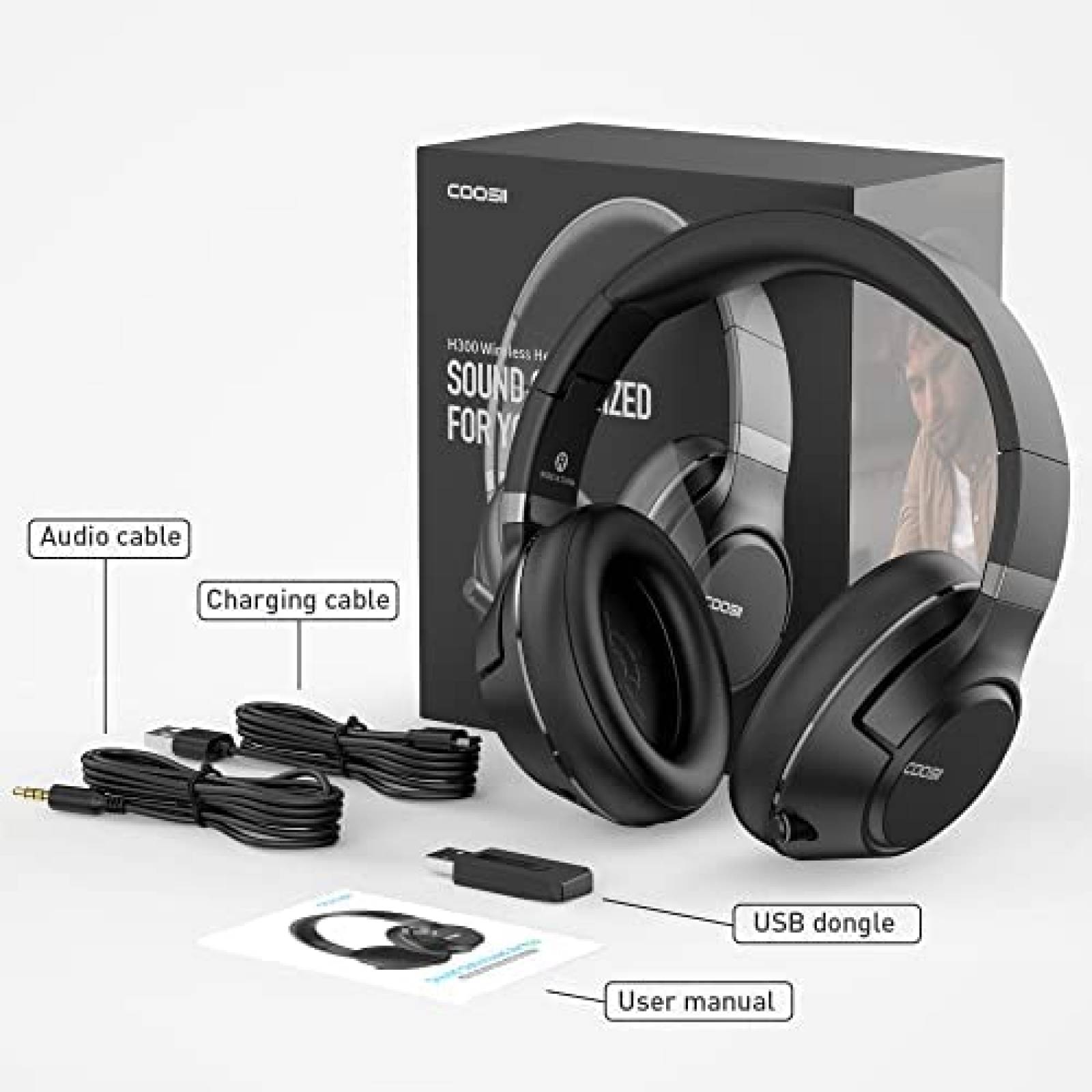 Audifonos Bluetooth COOSII Cancelacion De Ruido Microfono