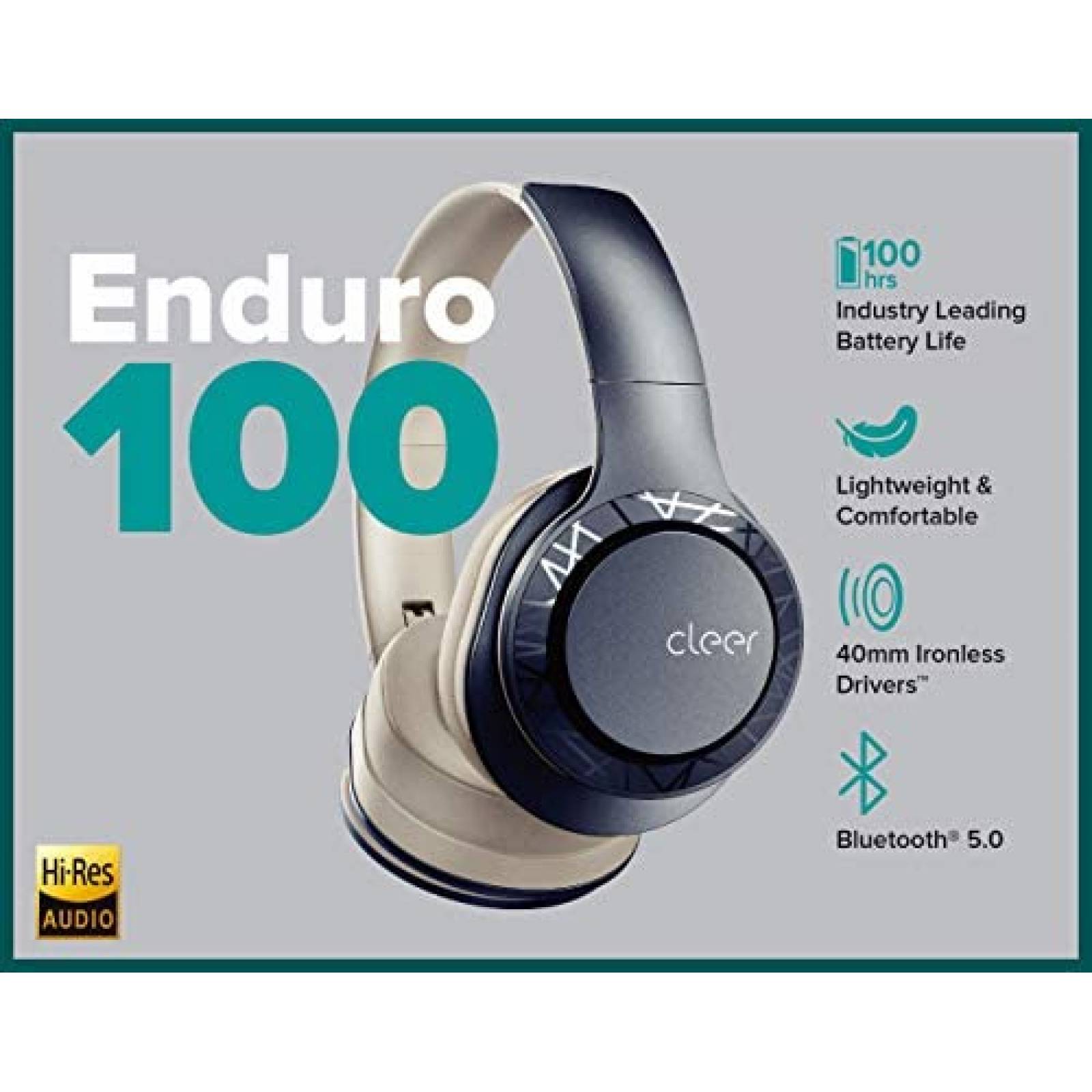 Audífonos Cleer Enduro 100 Bluetooth Hasta 100 horas -Marino