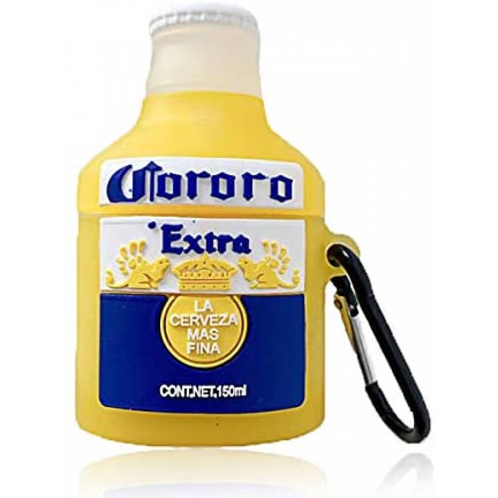 Funda Generico Cerveza Compatible Con Airpod 1 y 2 -Amarillo