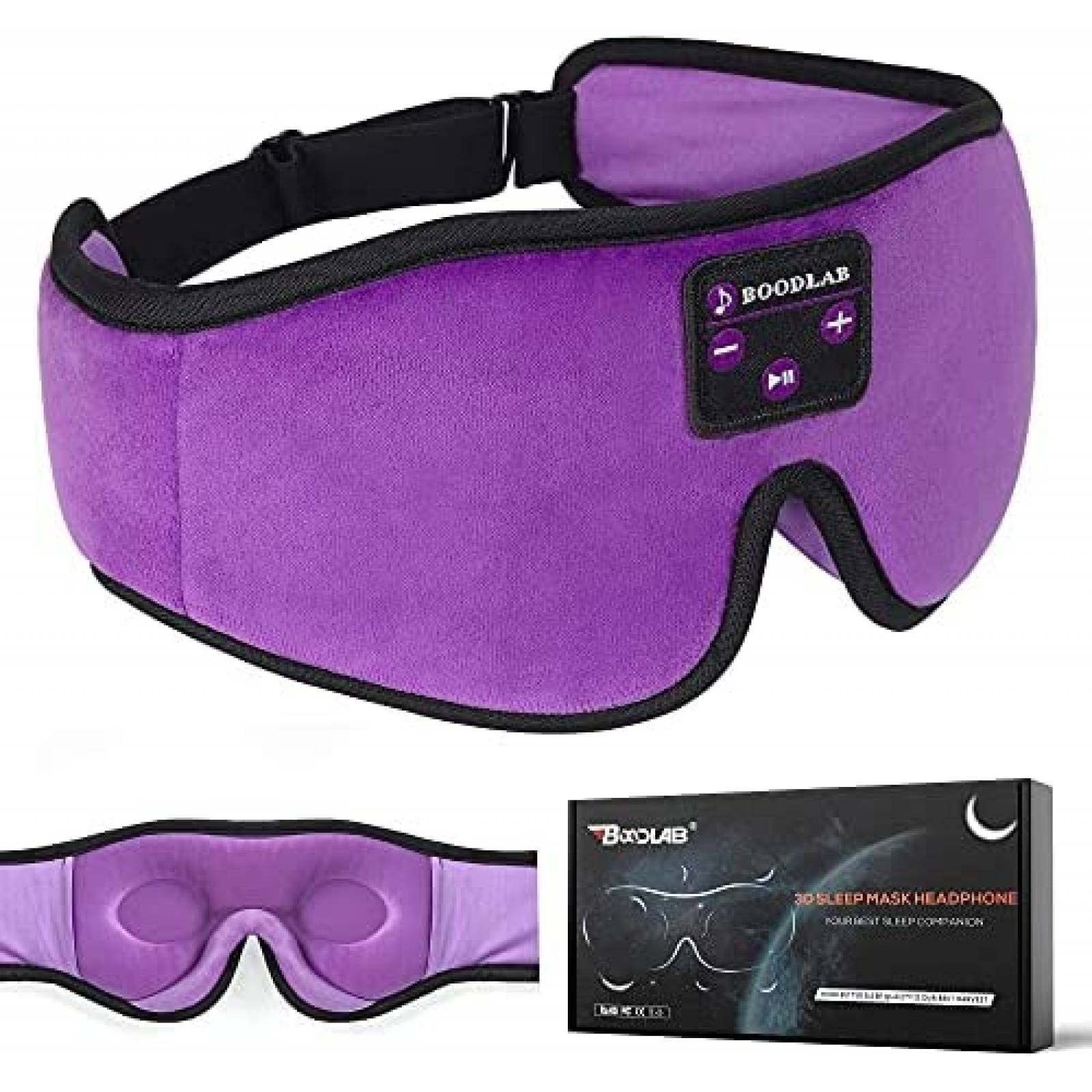 Banda para Dormir Bluetooth Boodlab Ajustable -Morado