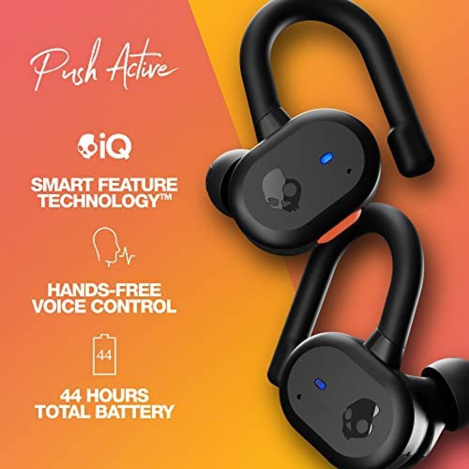 Audífonos Skullcandy Push Active Inalámbrico 44hrs IP55