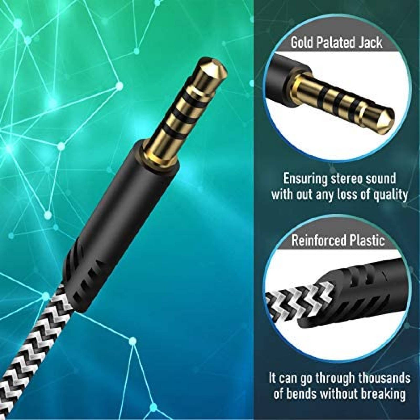 Cable de Repuesto Tonmom para Audífonos Astro A40 -Negro