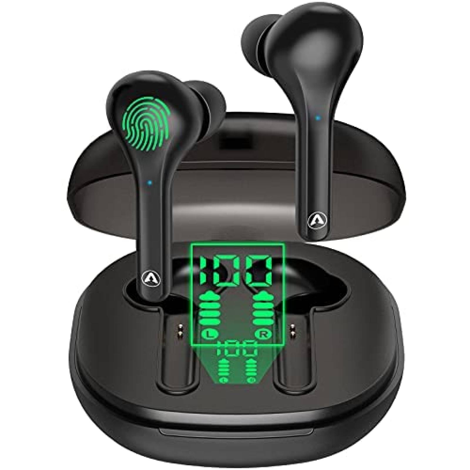 Audífonos AMZANE inalámbricos Bluetooth con funda -Negro