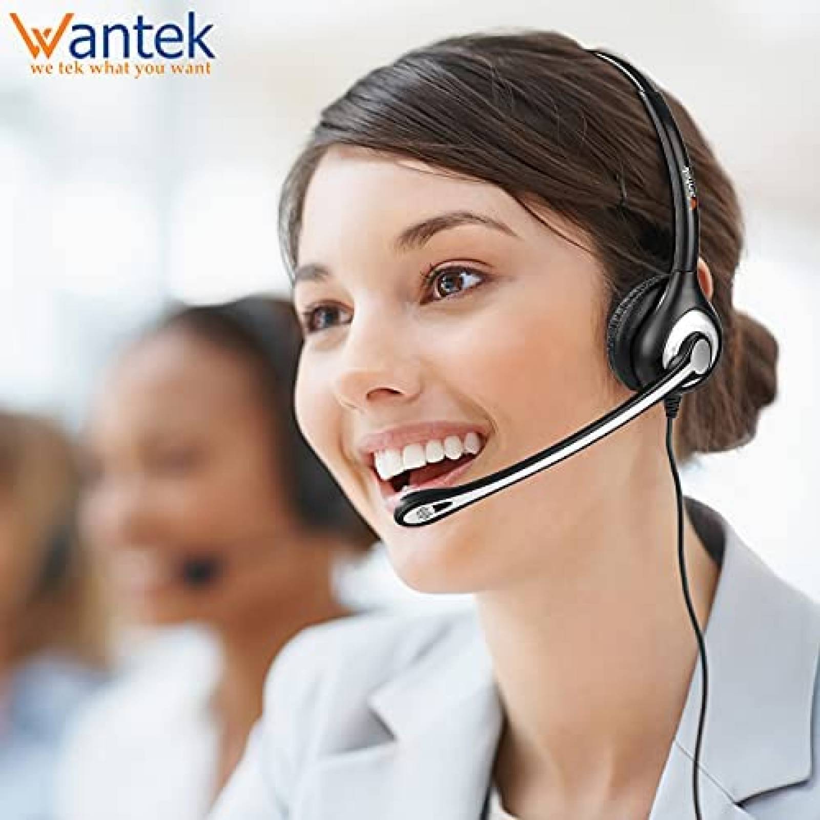 Auriculares Wantek Para Telefono RJ9 Cancelacion de Ruido
