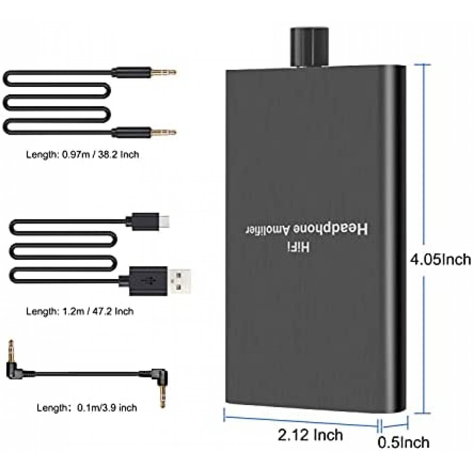 Amplificador Portátil Jin-T AA015 3.5mm Batería Litio -Negro