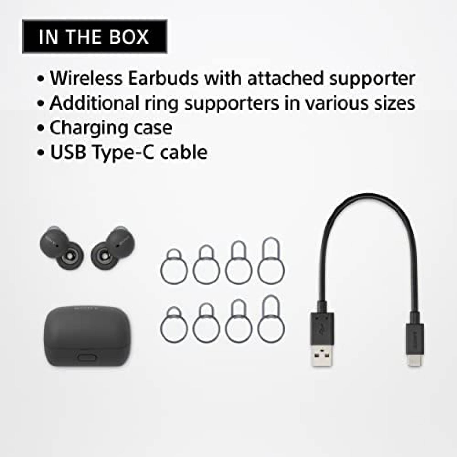 Audífonos Sony LinkBuds Inalámbrico 5.5hrs IPX4 -Gris