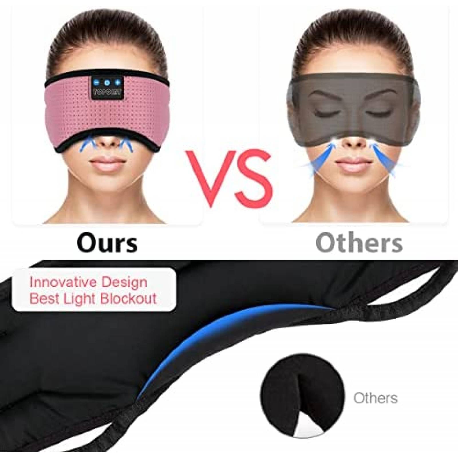 Banda para Dormir Bluetooth TOPOINT Ajustable -Rosa