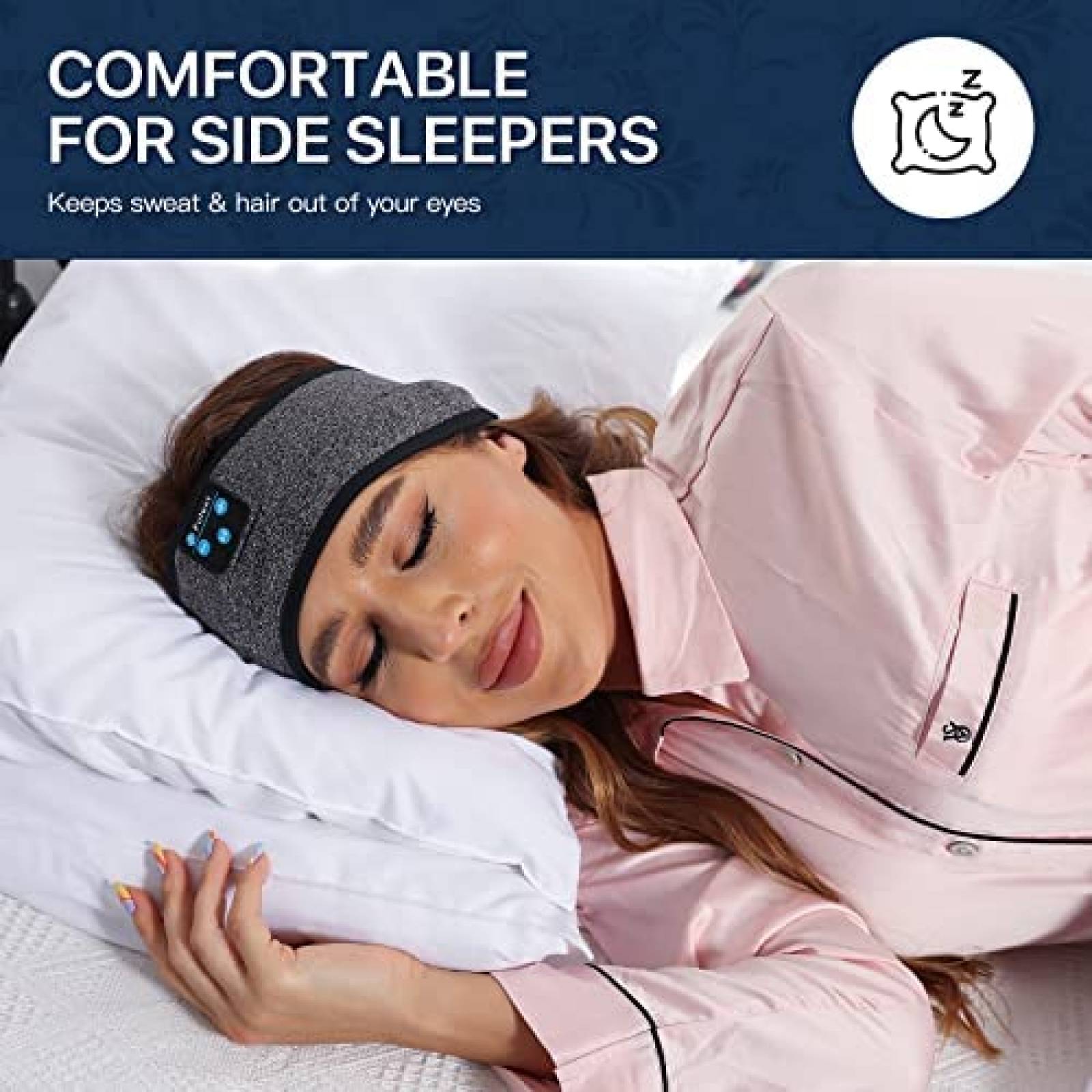 Banda para Dormir Bluetooth Perytong PTL11 Ajustable -Gris