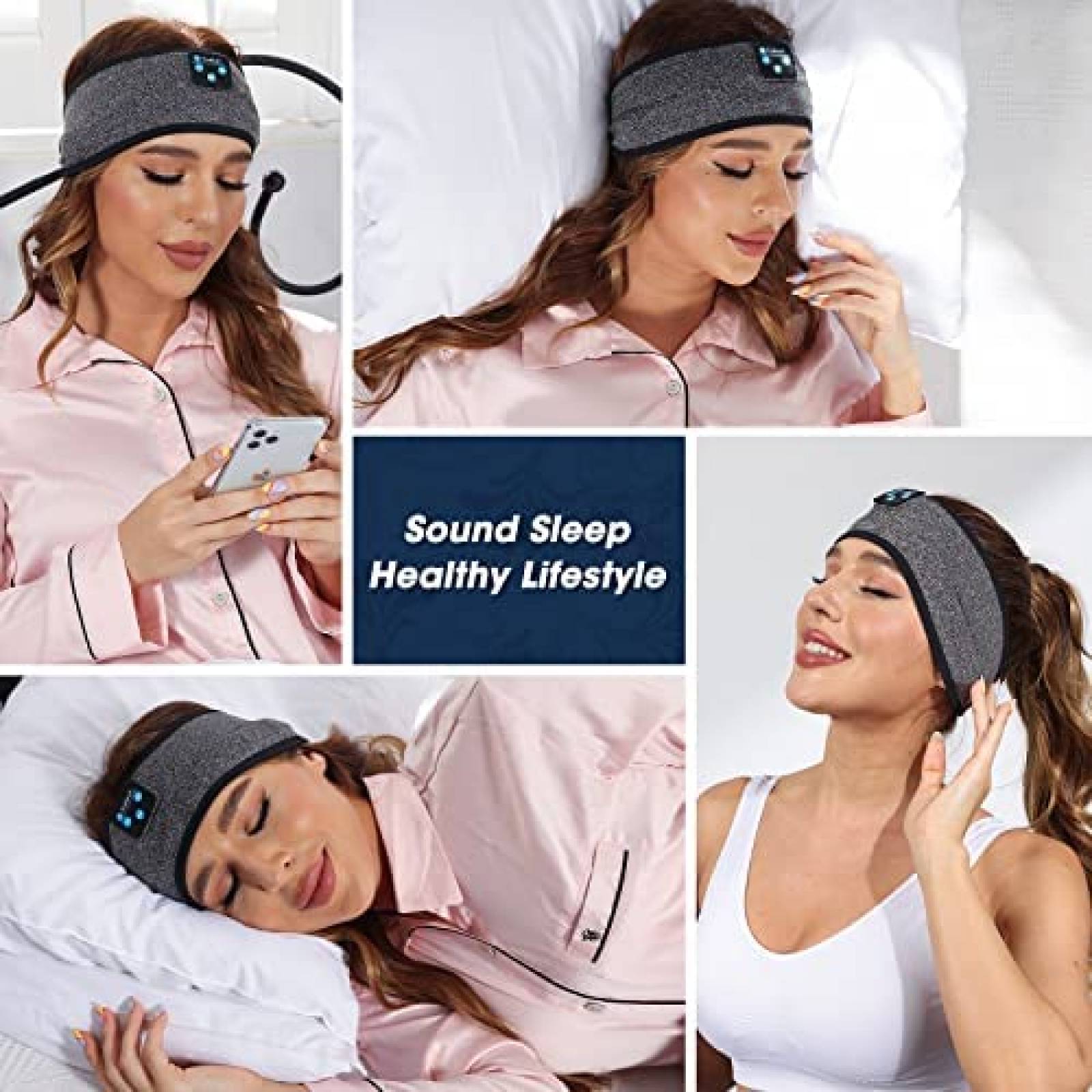 Banda para Dormir Bluetooth Perytong PTL11 Ajustable -Gris