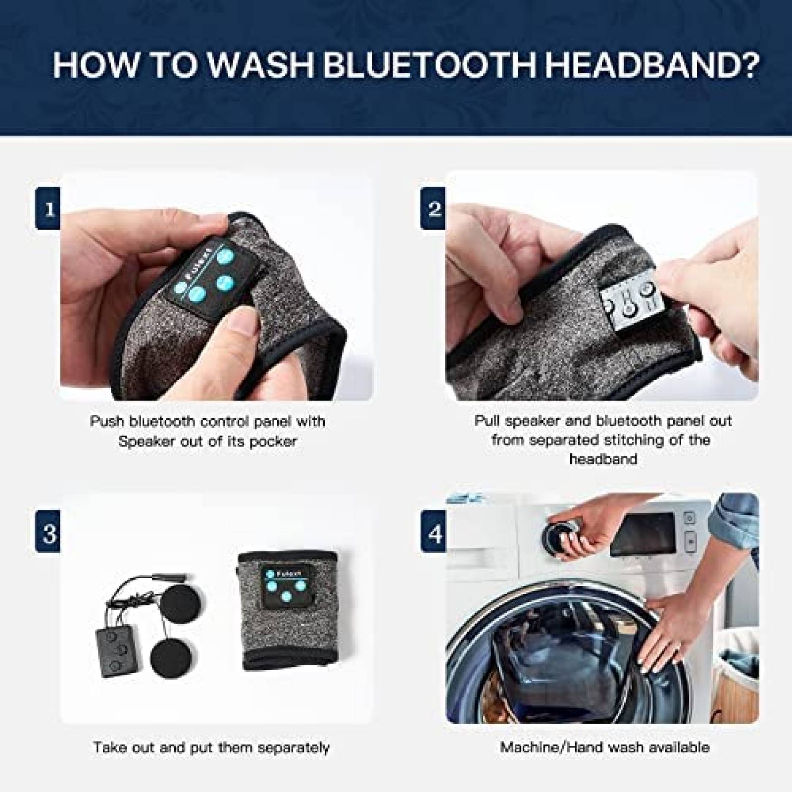 Banda para Dormir Bluetooth Perytong PTL11 Ajustable -Gris