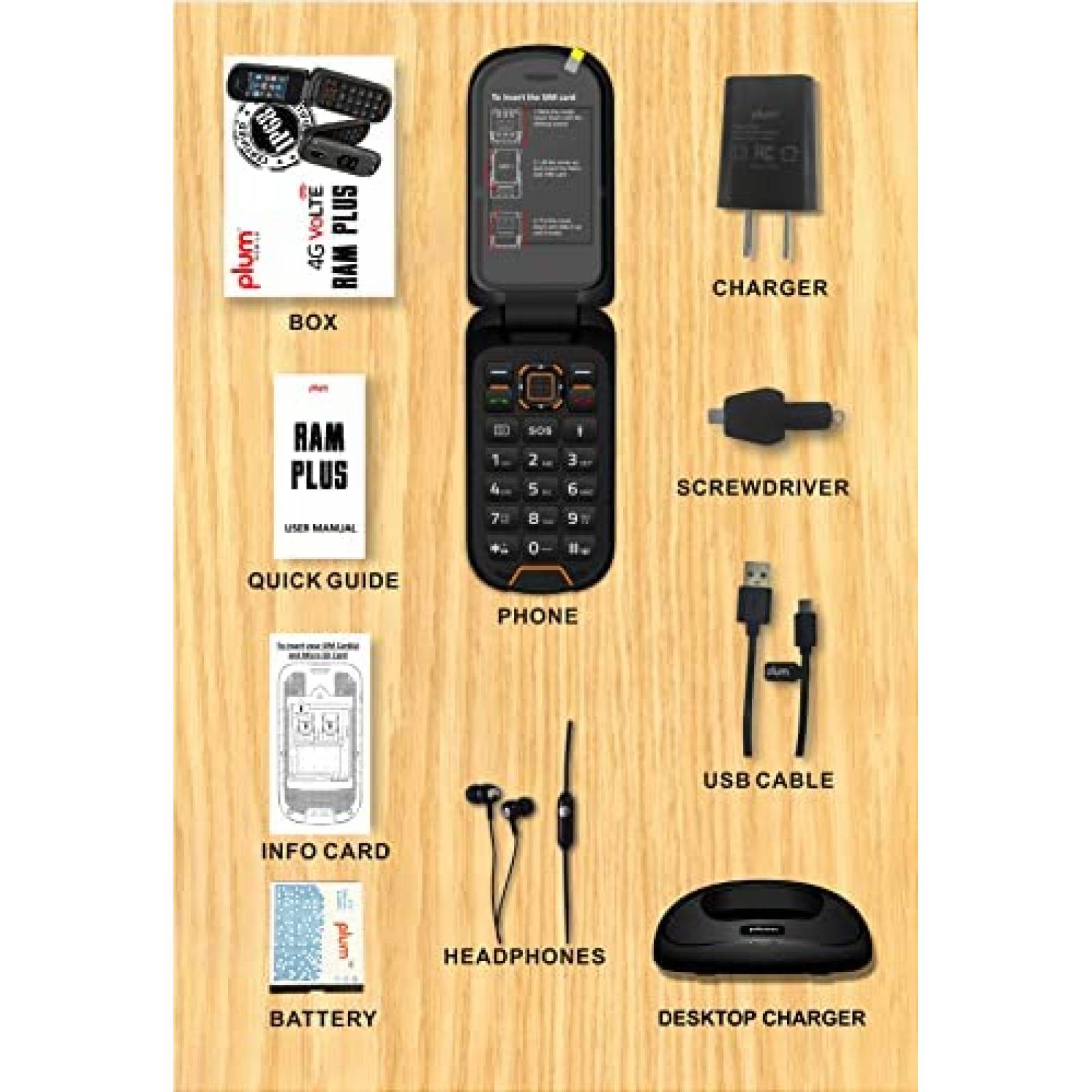 Celular Desbloqueado Plum RAM Plus 4G de 4GB -Negro