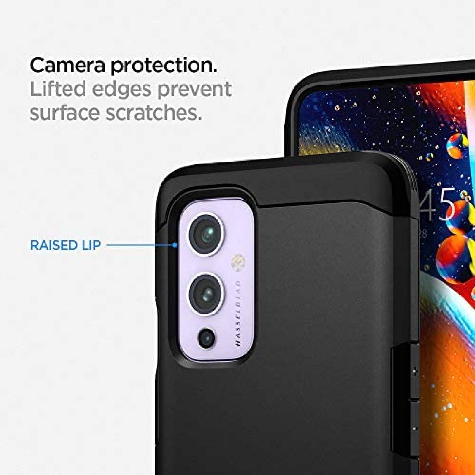 Funda Spigen Tough Armor para OnePlus 9 Case 5G -Negro
