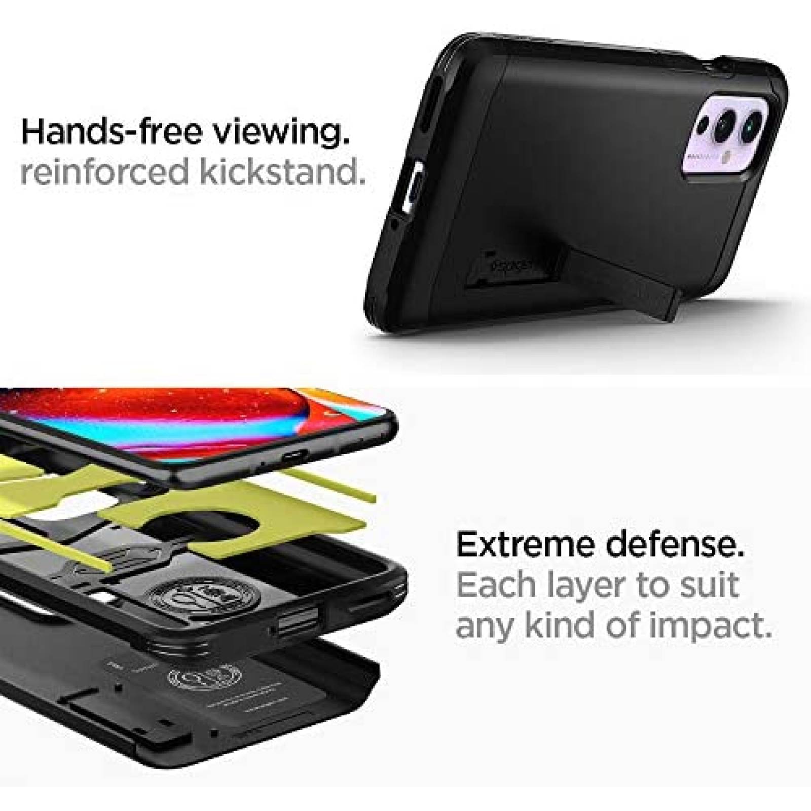 Funda Spigen Tough Armor para OnePlus 9 Case 5G -Negro