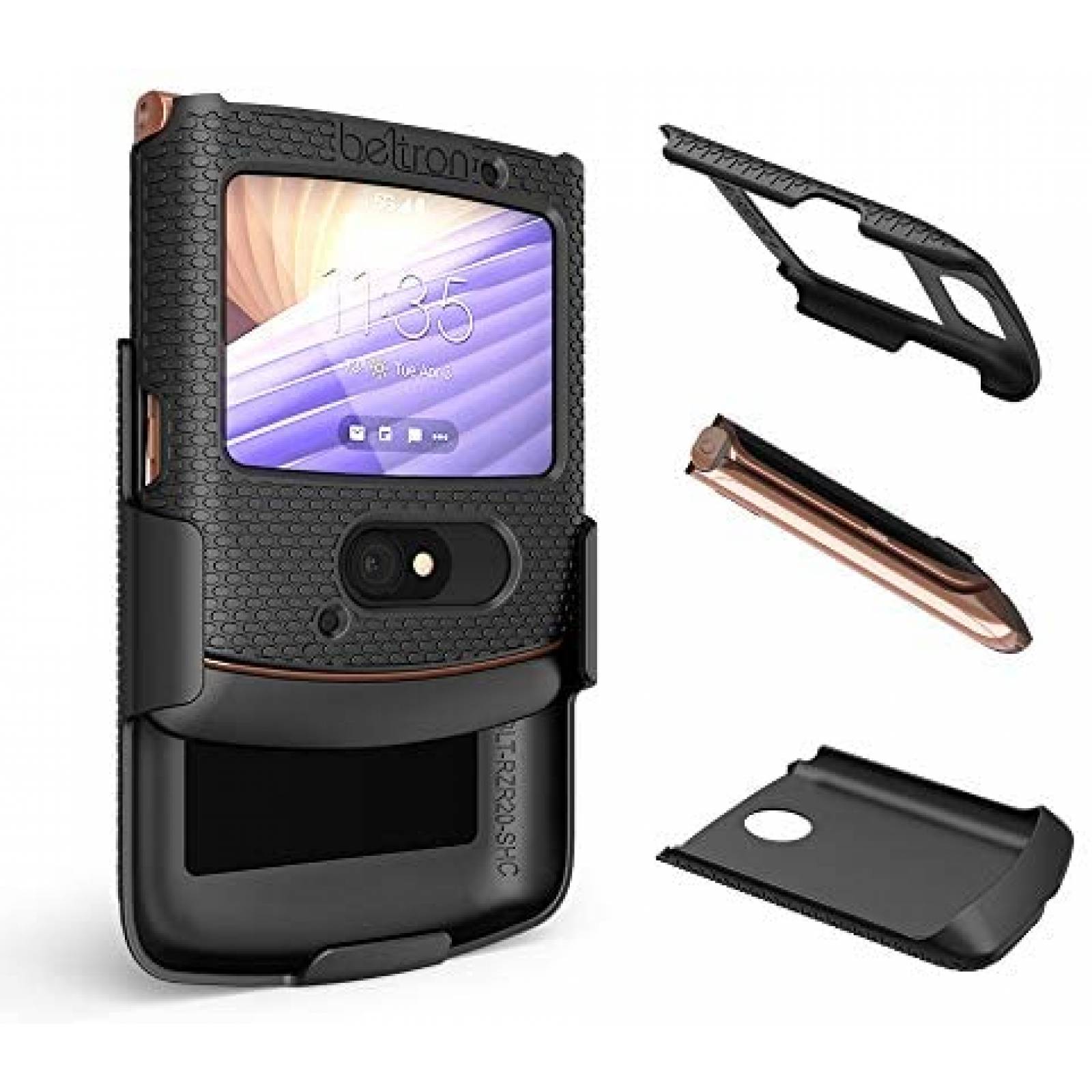 Funda Clip-On BELTRON XT2071 para Motorola RAZR 5G -Negro