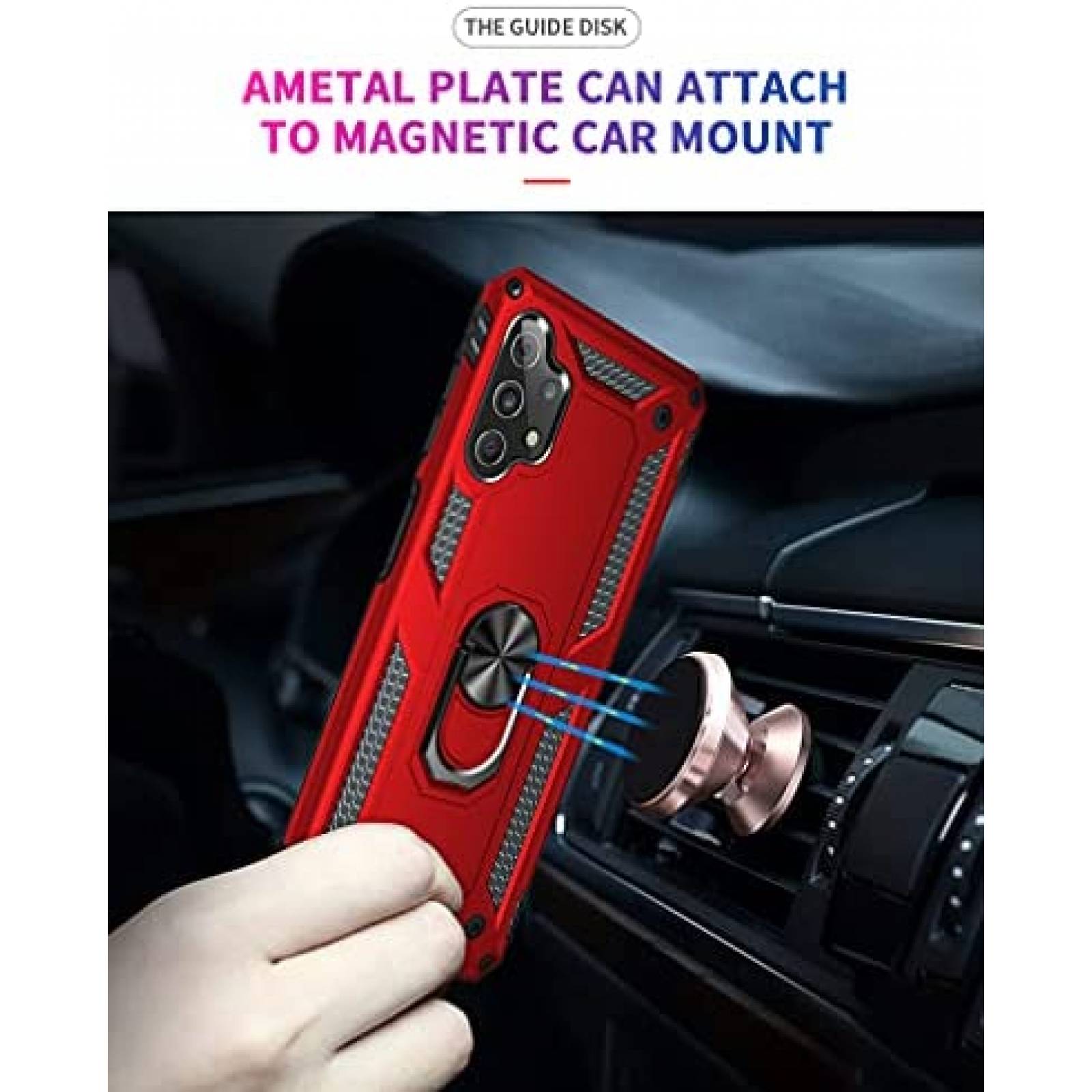 Funda Celular YZOK Galaxy A32 c/Protector de Pantalla -Rojo