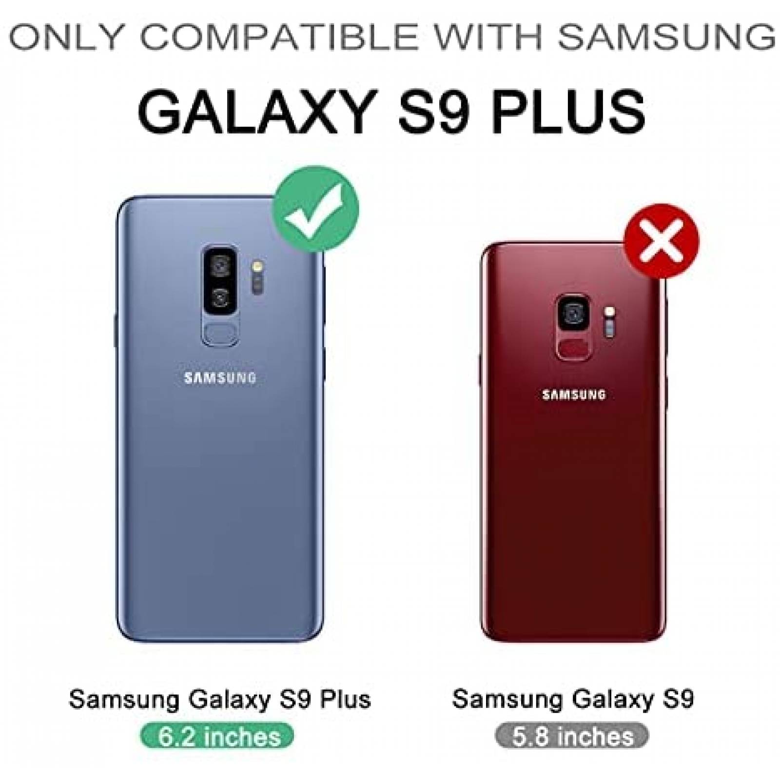 Funda Daxnor Compatible Con Galaxy S9+ plus -Transparente