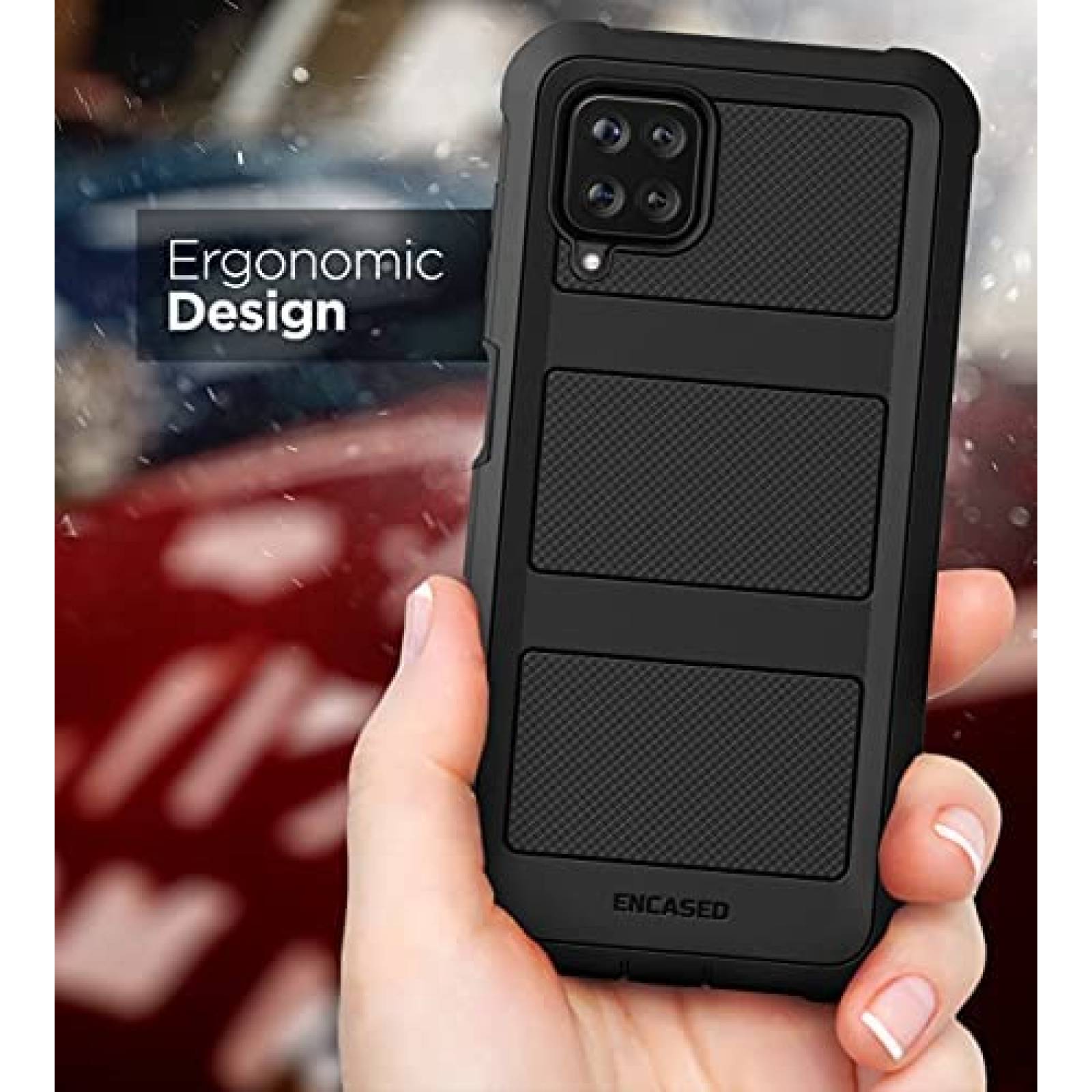 Funda para Celular Encased FS149BK Galaxy A12 5G -Negro