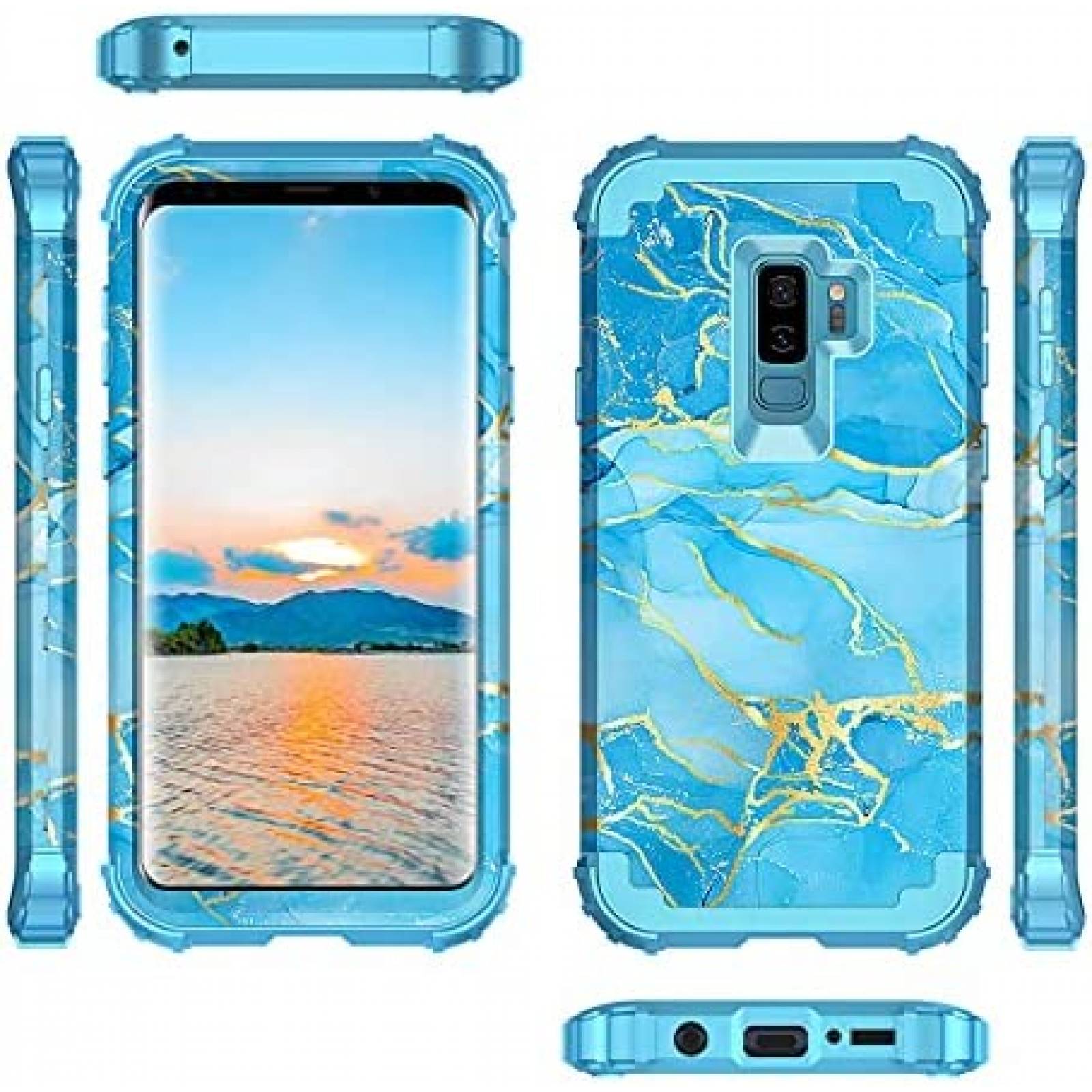 Funda Casetego para Galaxy S9 Plus resistente a golpes -Azul