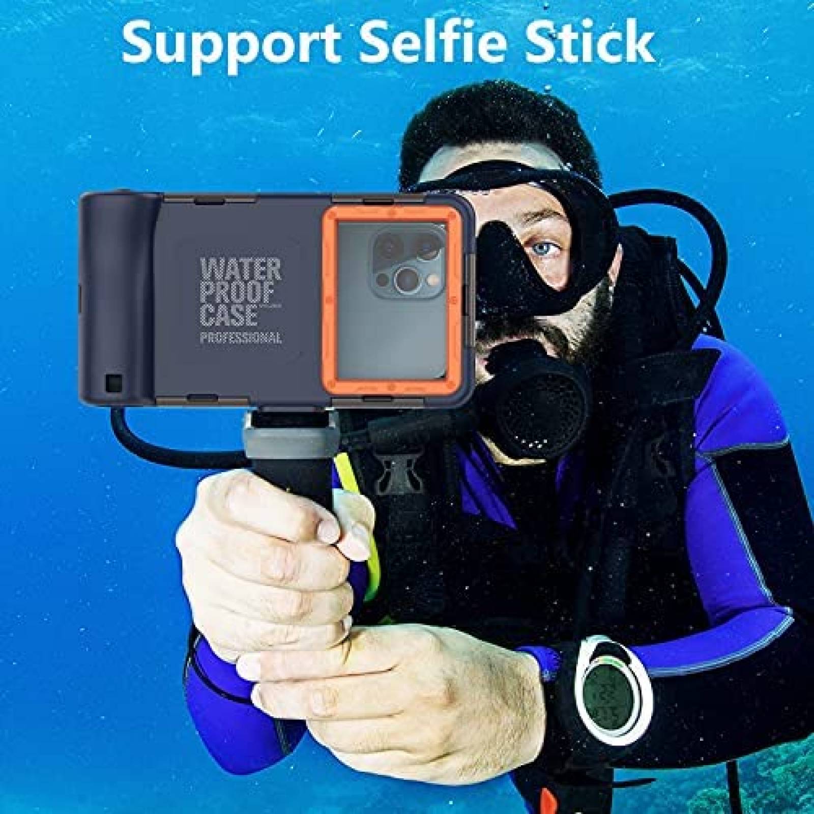 Funda YOGRE Para Fotografia Submarina Impermeable -Azul