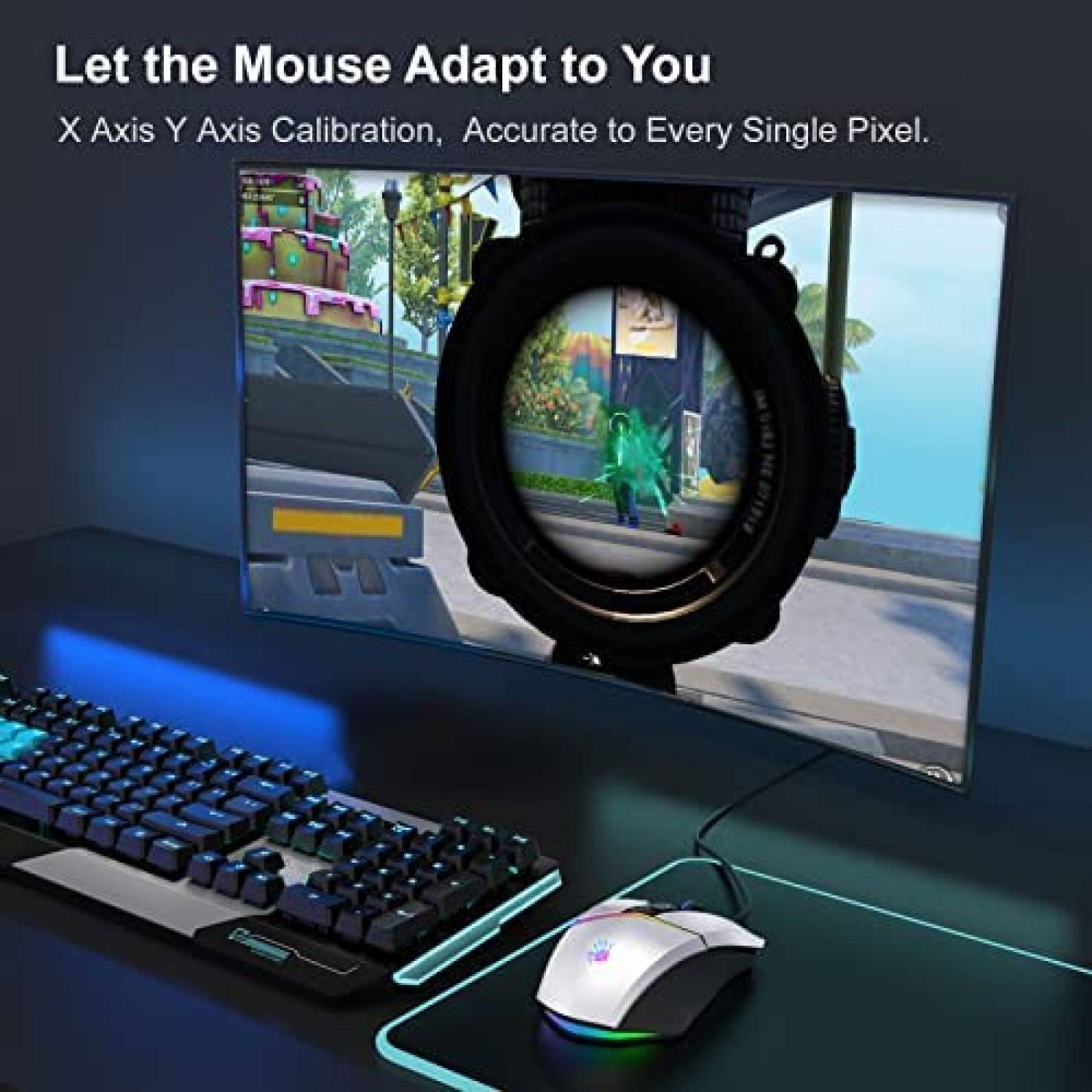 Mouse Gamer Bloody W60Max Programable RGB Con Cable USB