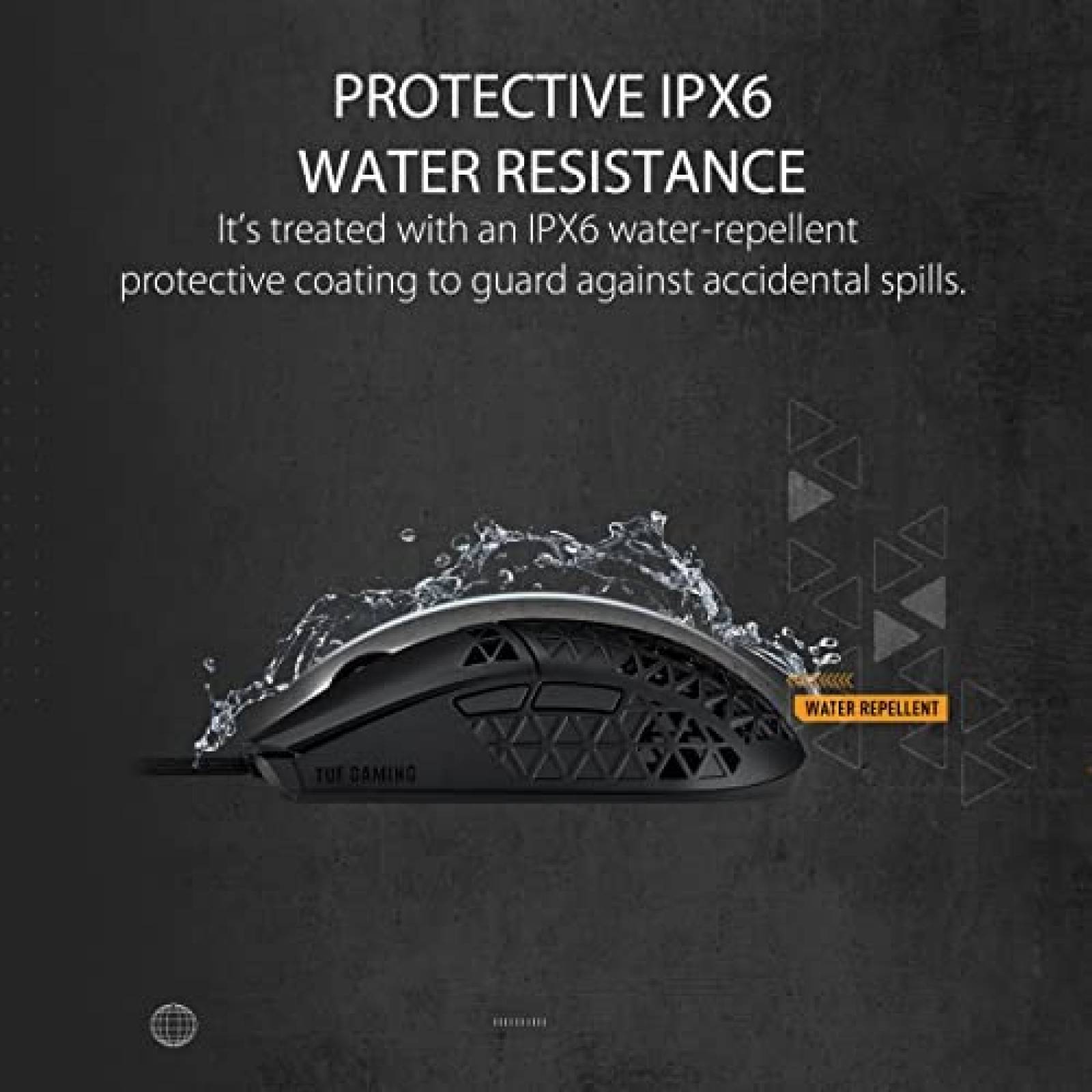 Mouse Gamer ASUS M4 Air 16,000 dpi IPX6 47g -Negro