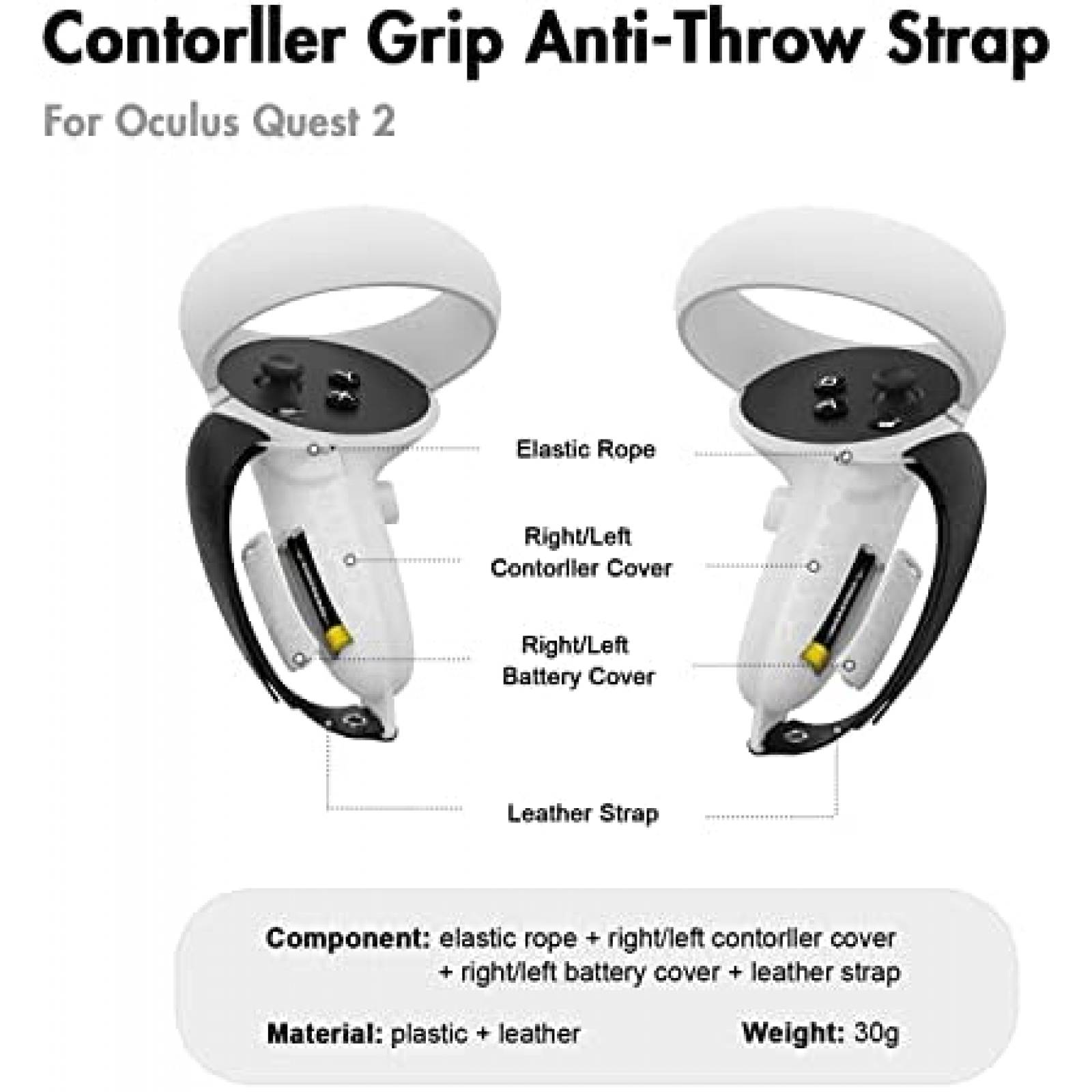 Juego de Accesorios AMVR para Oculus Quest 2 -Blanco