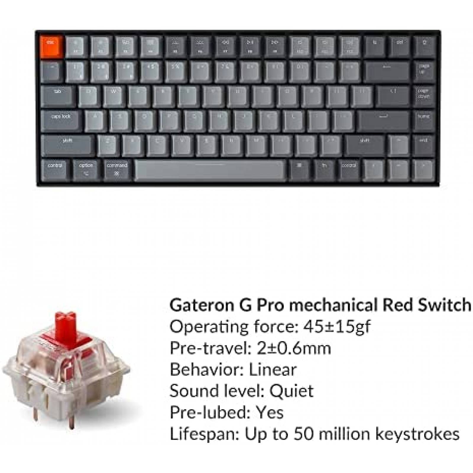 Teclado Inalambrico Keychron K2 Bluetooth Retroiluminado