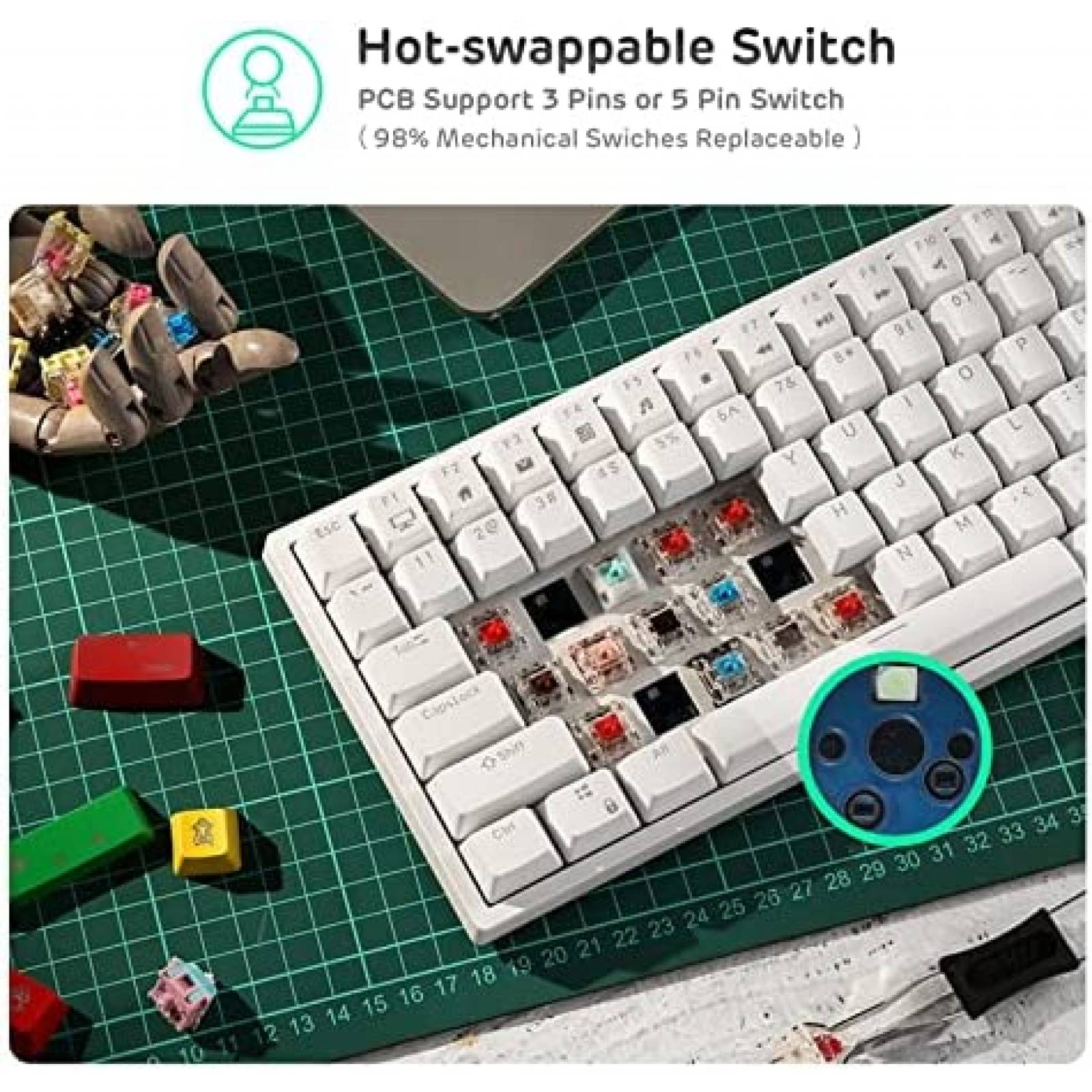 Teclado Inalambrico RK ROYAL KLUDGE RK84 RGB Bluetooth