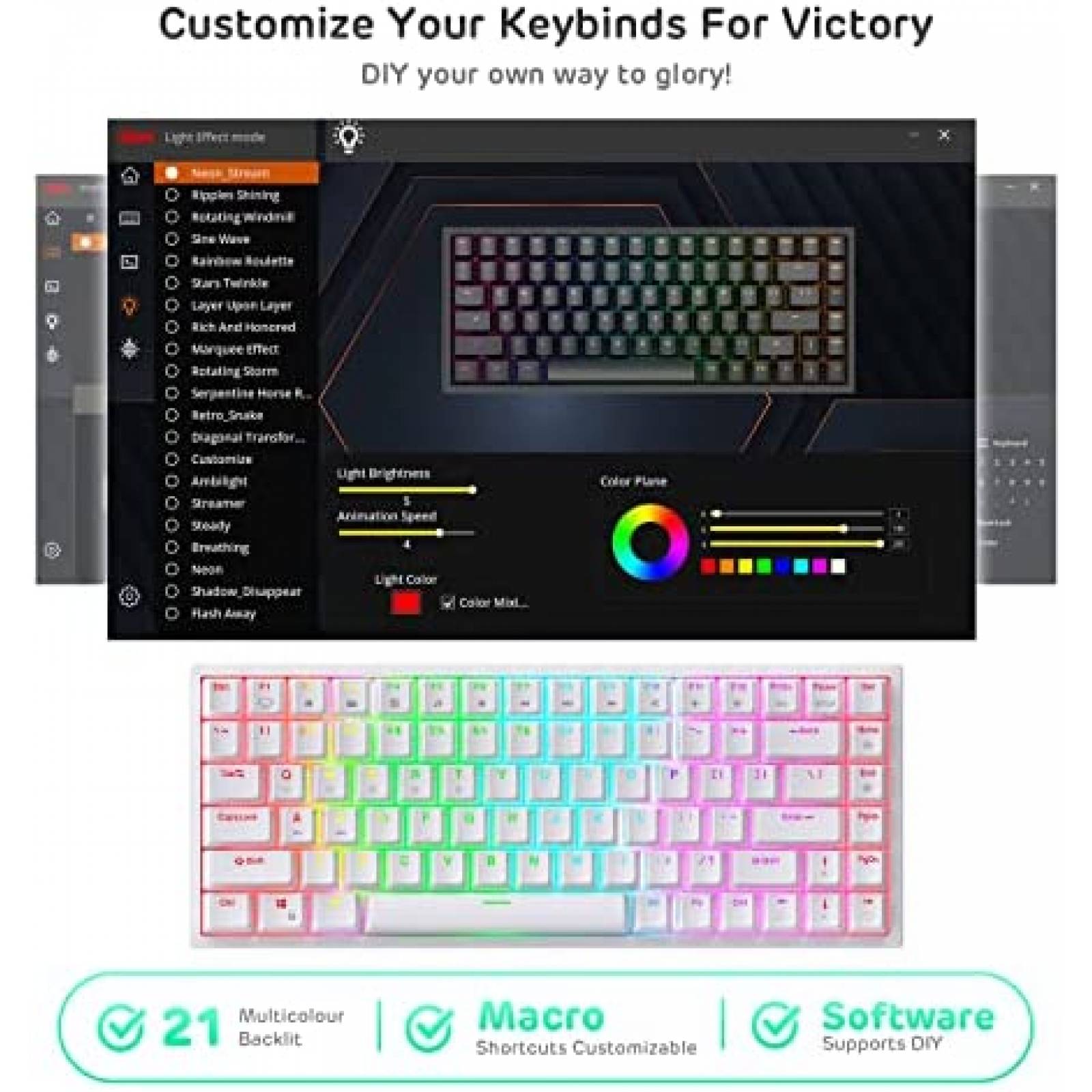 Teclado Inalambrico RK ROYAL KLUDGE RK84 RGB Bluetooth