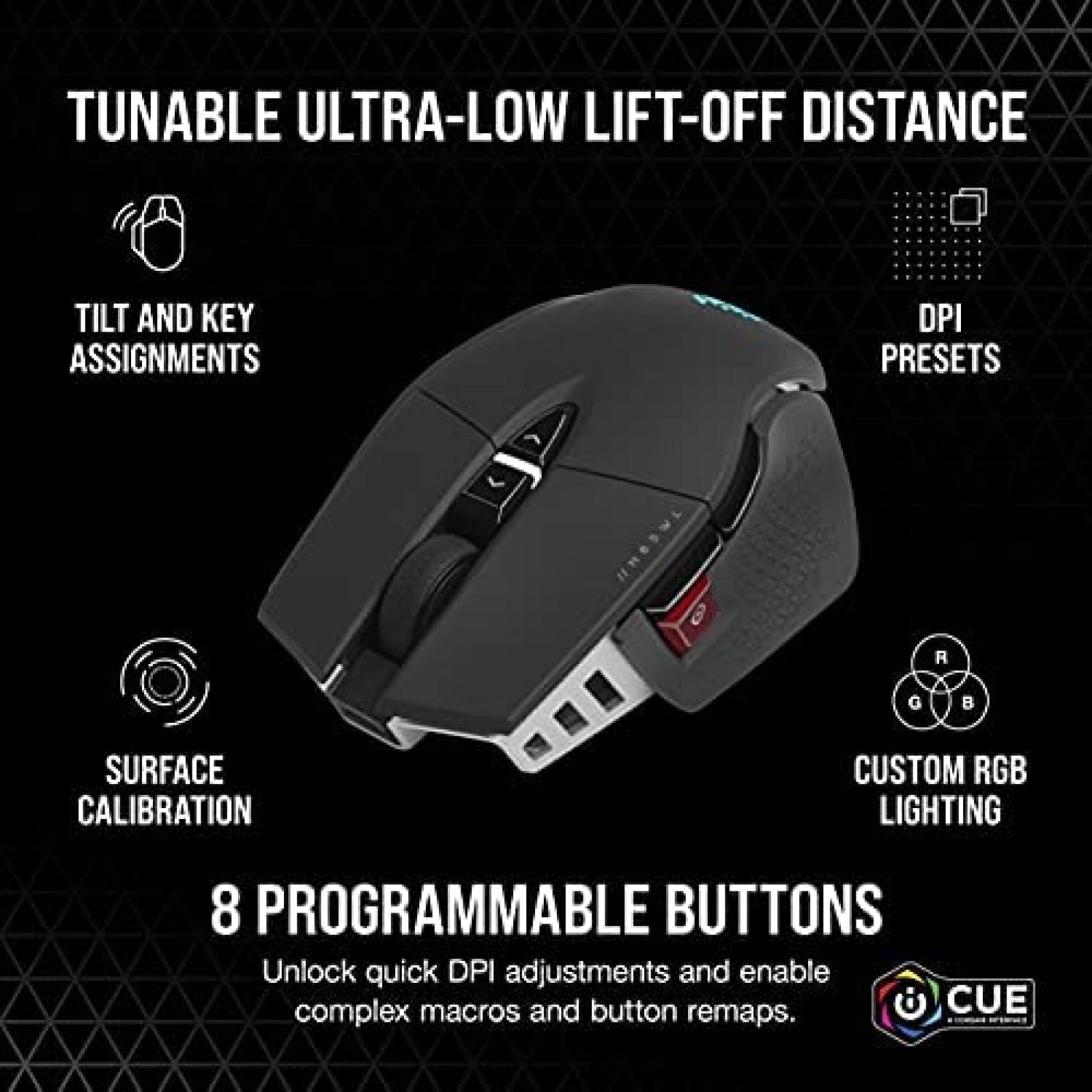 Mouse Corsair M65 RGB Ultra inalámbrico sintonizable FPS