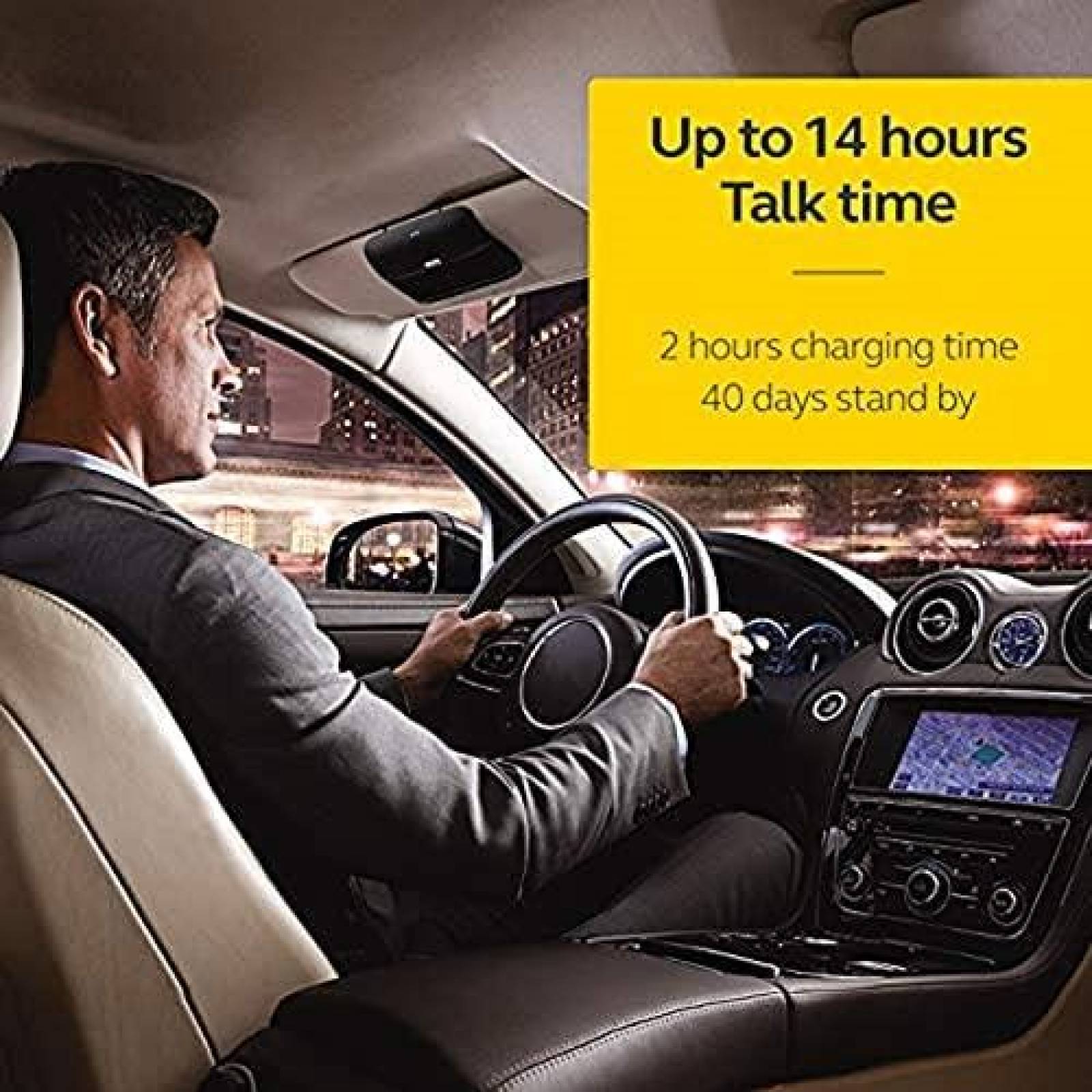 Bocina de Automóvil Jabra Inalámbrico Bluetooth -Negro