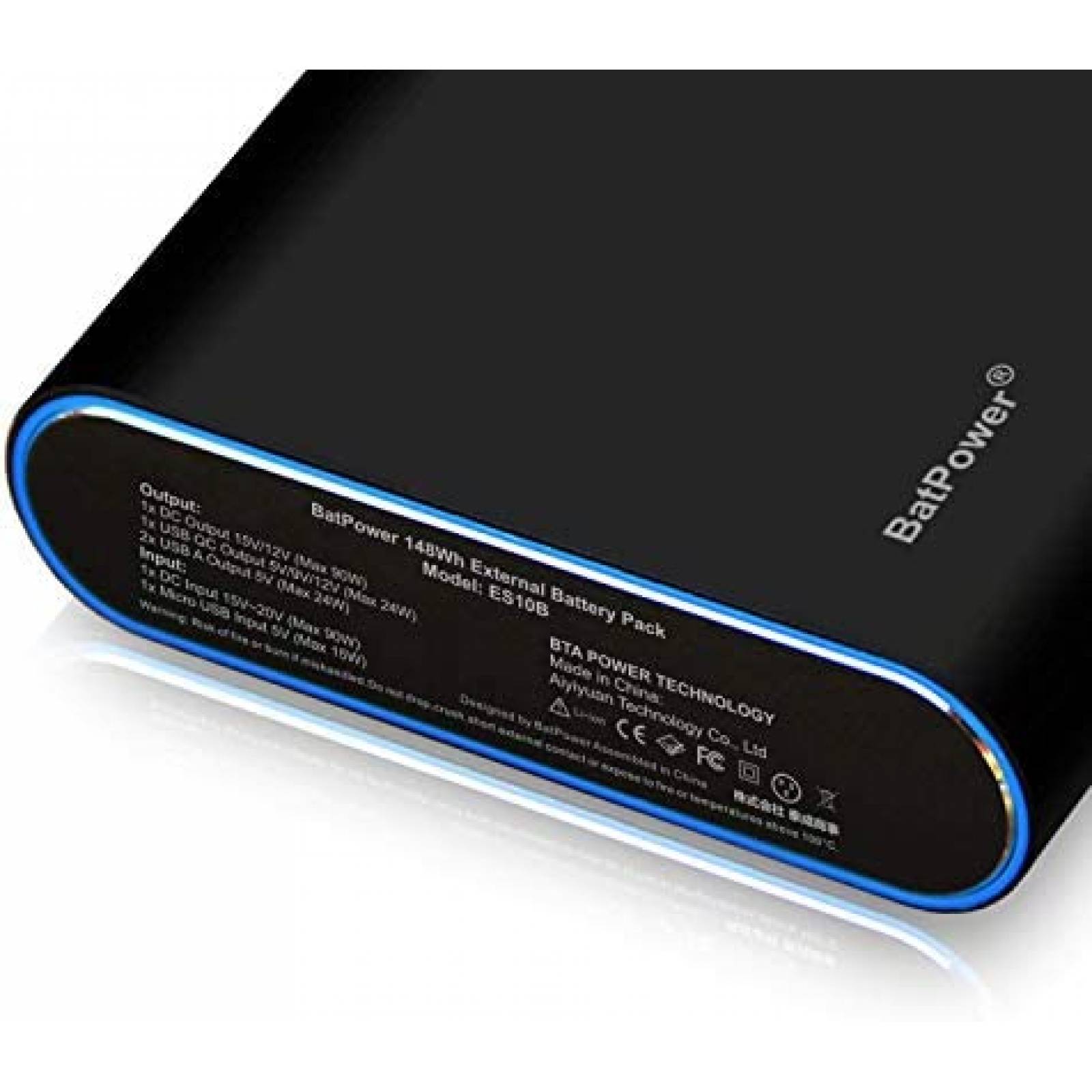 Cargador Portátil BatPower ProE2 40,000 mAh 15v -Negro