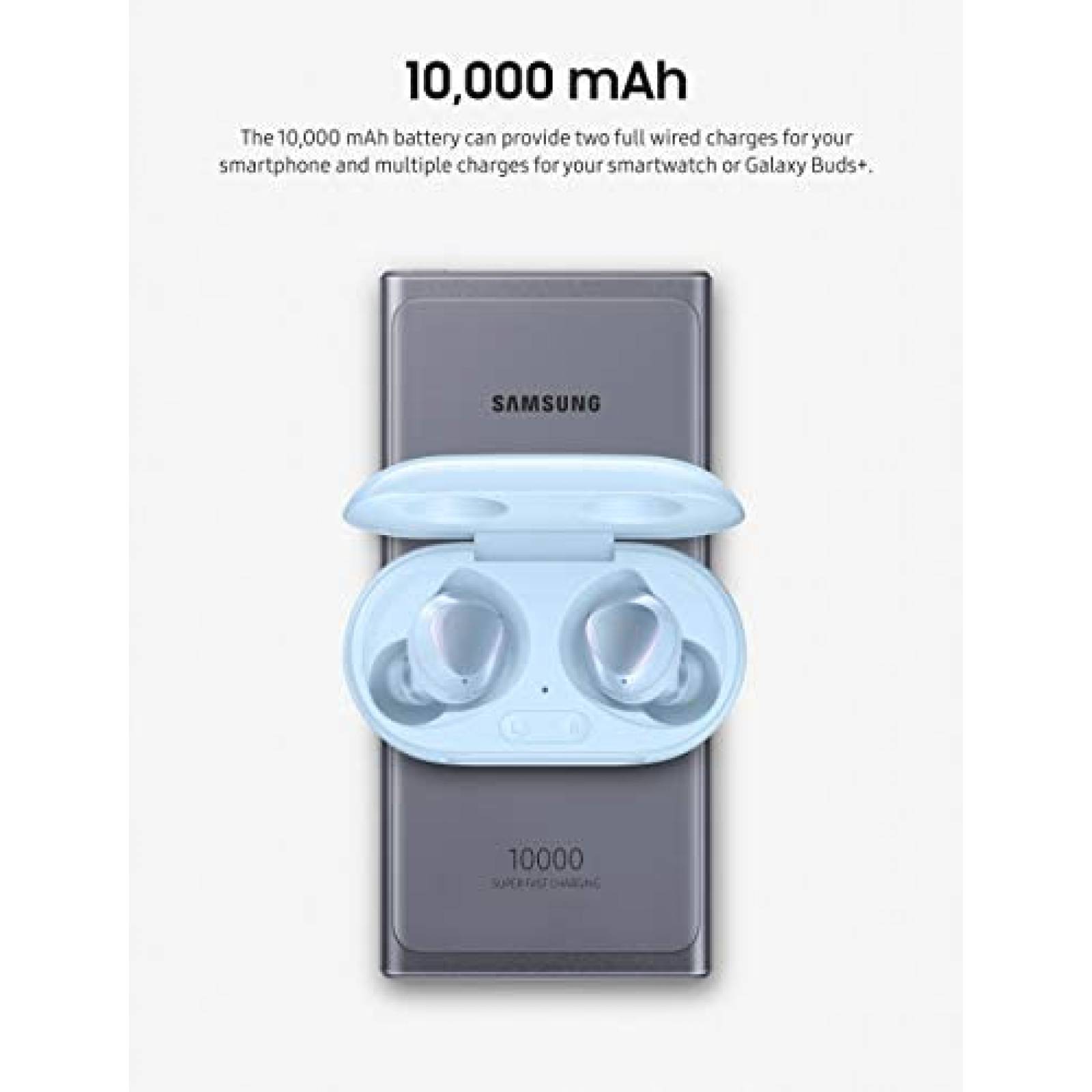 Cargador Portátil Samsung 10,000 mHa USB C Y USB A -Gris