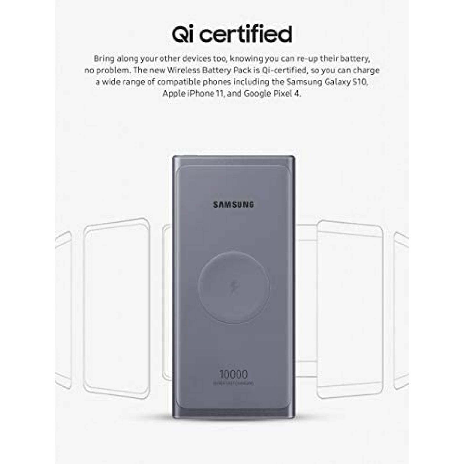 Cargador Portátil Samsung 10,000 mHa USB C Y USB A -Gris
