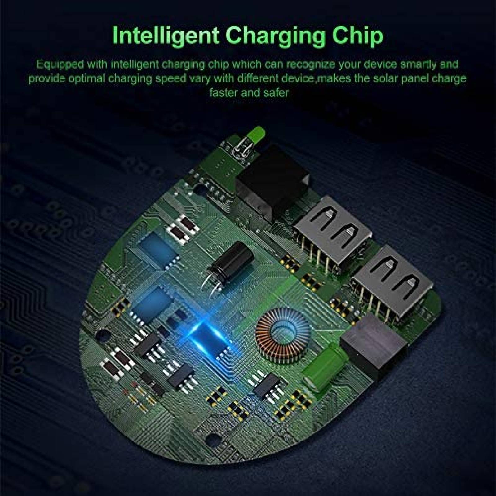 Cargador Solar X-DRAGON Portátil 70W 18V Ajustable -Negro